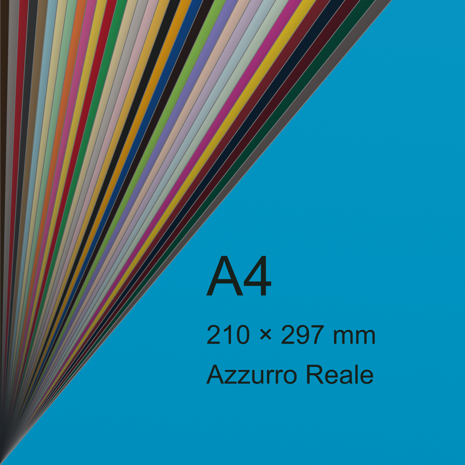 Cartoncino Favini, Burano, 140 g/m², A4, AZZURRO REALE 55 bra579 - immagine aggiuntiva