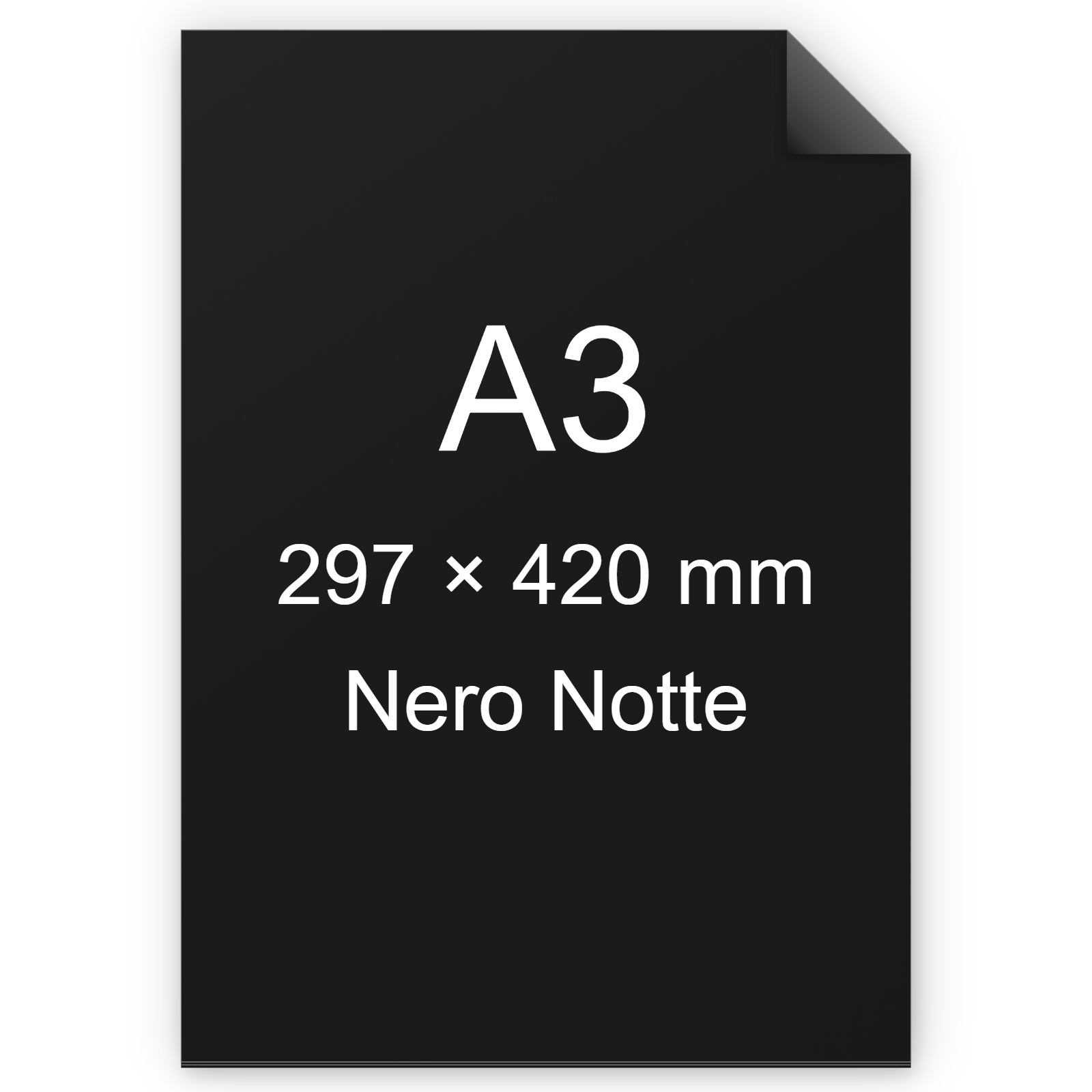 Cartoncino Favini, Burano, 200 g/m², A3, NERO NOTTE 63 BRA602a3