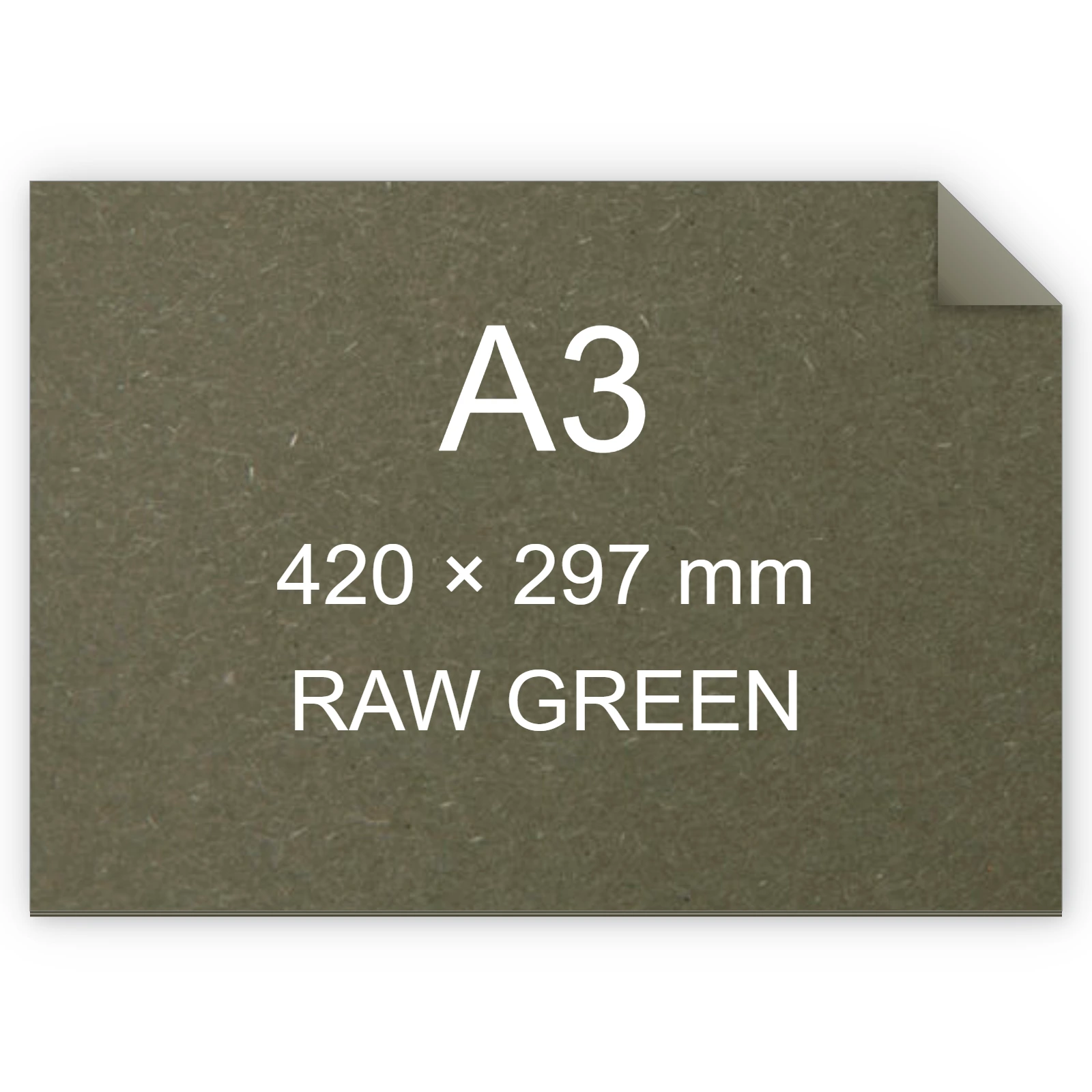 Cartoncino Favini, Shiro Echo Raw, 350 g/m², A3, RAW GREEN bra6665a3