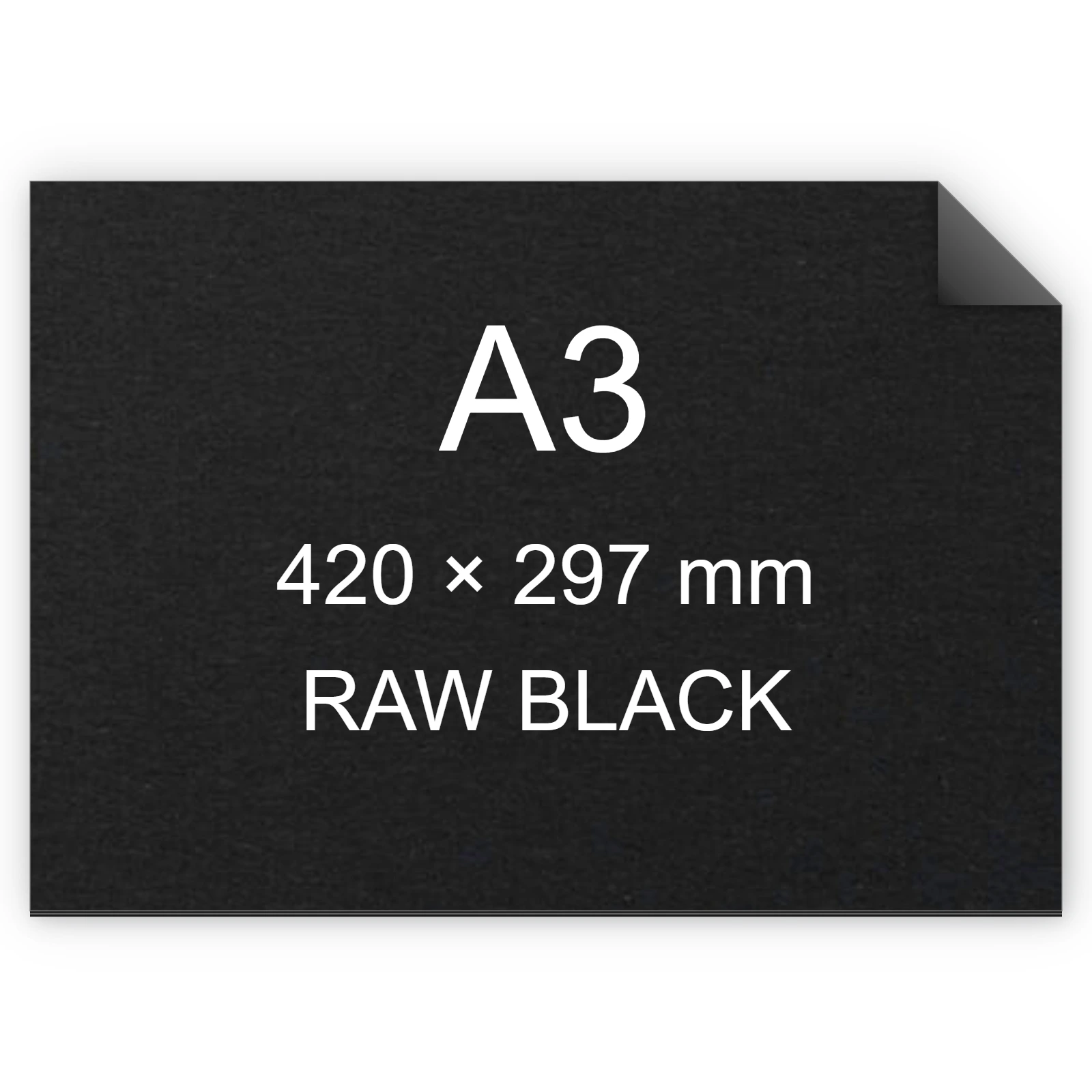 Cartoncino Favini, Shiro Echo Raw, 350 g/m², A3, RAW BLACK bra6654a3