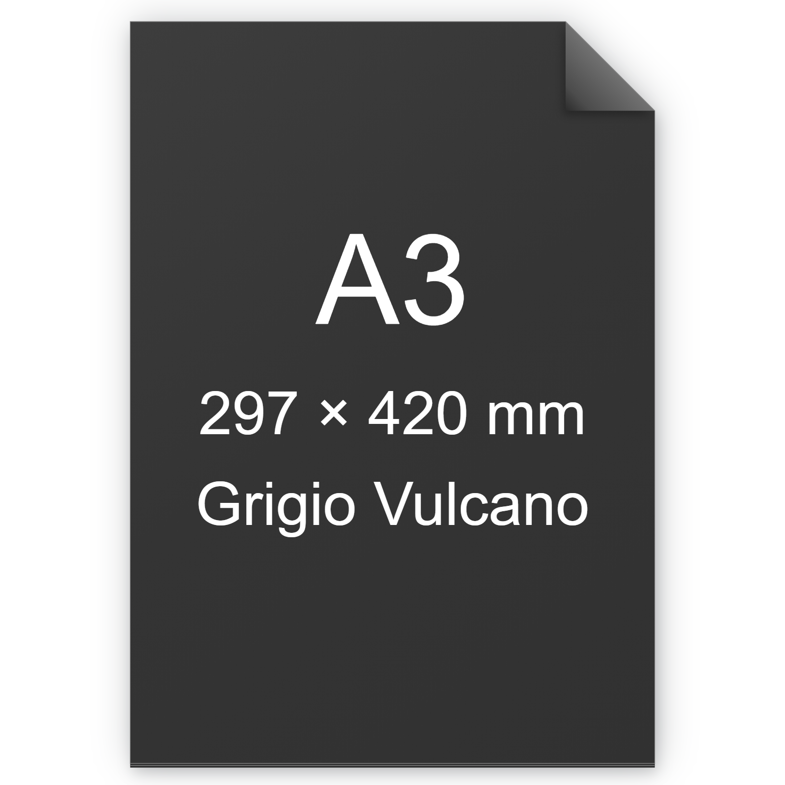 Cartoncino Favini, Burano, 200 g/m², A3, GRIGIO VULCANO 80 BRA3432a3