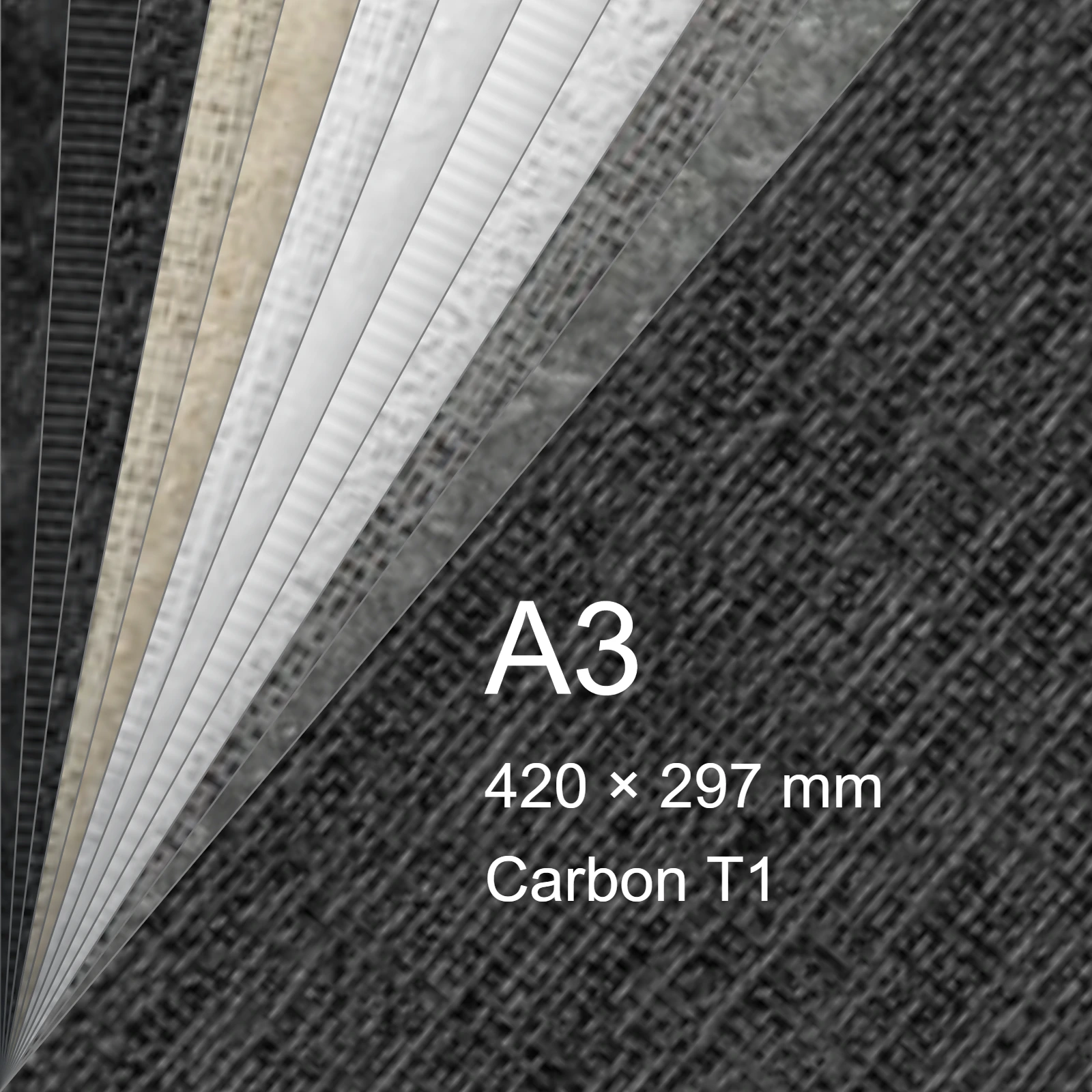 Carta Favini, Classy Covers, 115 g/m², A3, CARBON T1 bra6647a3 - immagine aggiuntiva