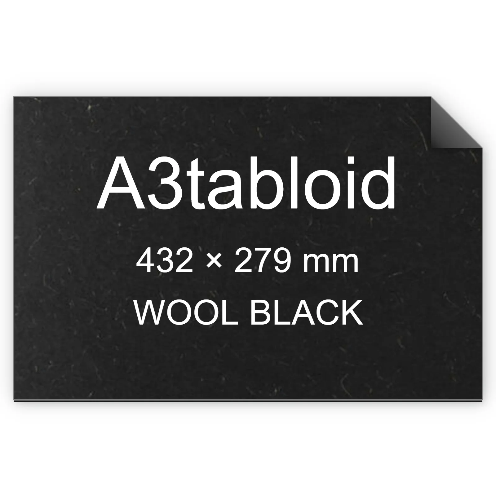 Cartoncino Favini, Refit, 250 g/m², A3tabloid, WOOL BLACK bra6744a3tabloid
