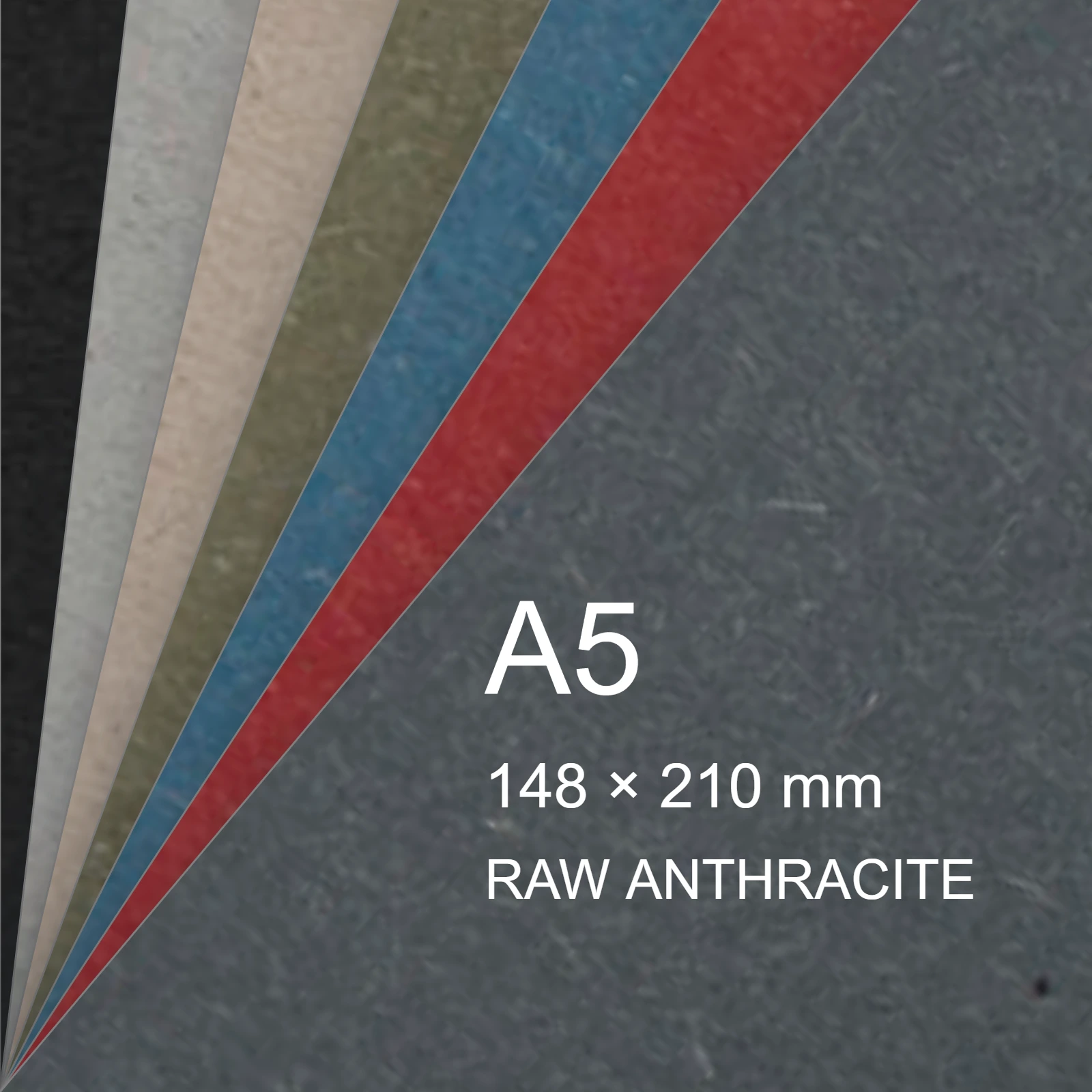 Cartoncino Favini, Shiro Echo Raw, 250 g/m², A5, RAW ANTHRACITE bra6673a5 - immagine aggiuntiva