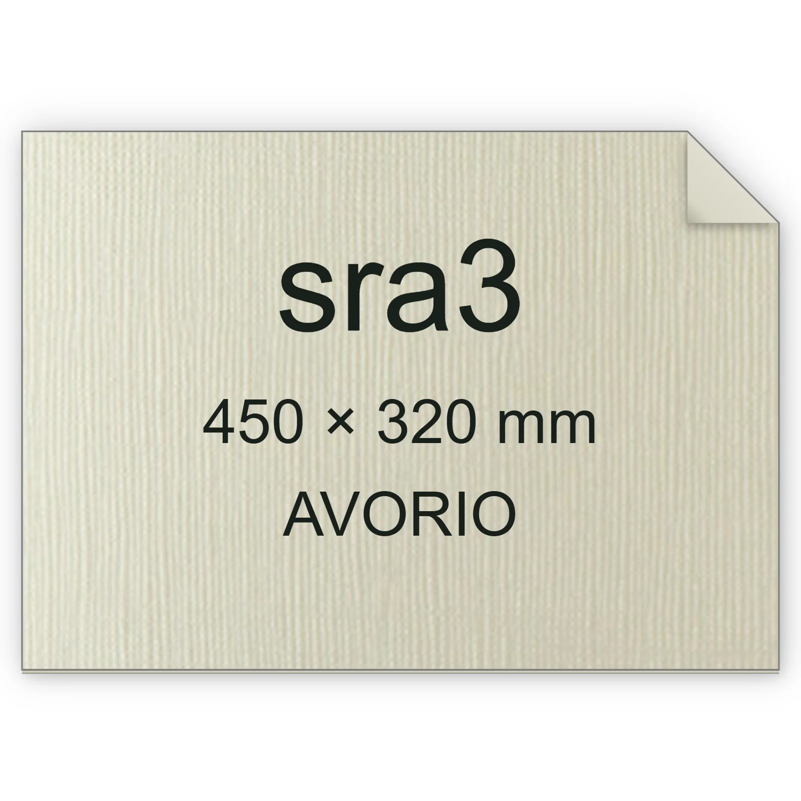 Cartoncino Favini, Bianco Flash Ivory trama tela, 250 g/m², sra3, AVORIO bra6804sra3