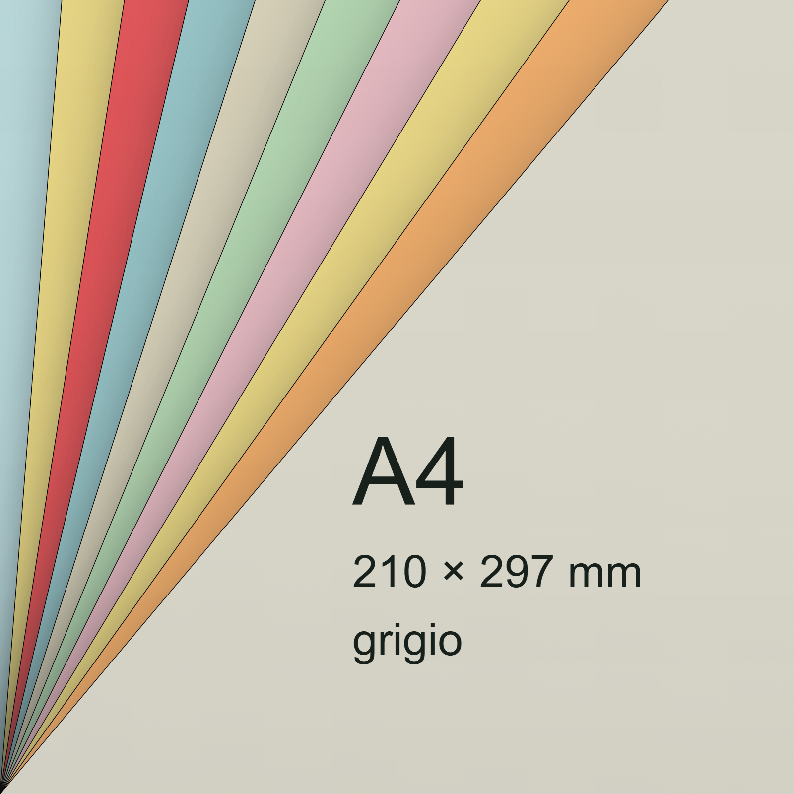 Cartoncino Cordenons Formosa myRecy FSR GRIGIO, A4, 140gr BRA3324 - immagine aggiuntiva