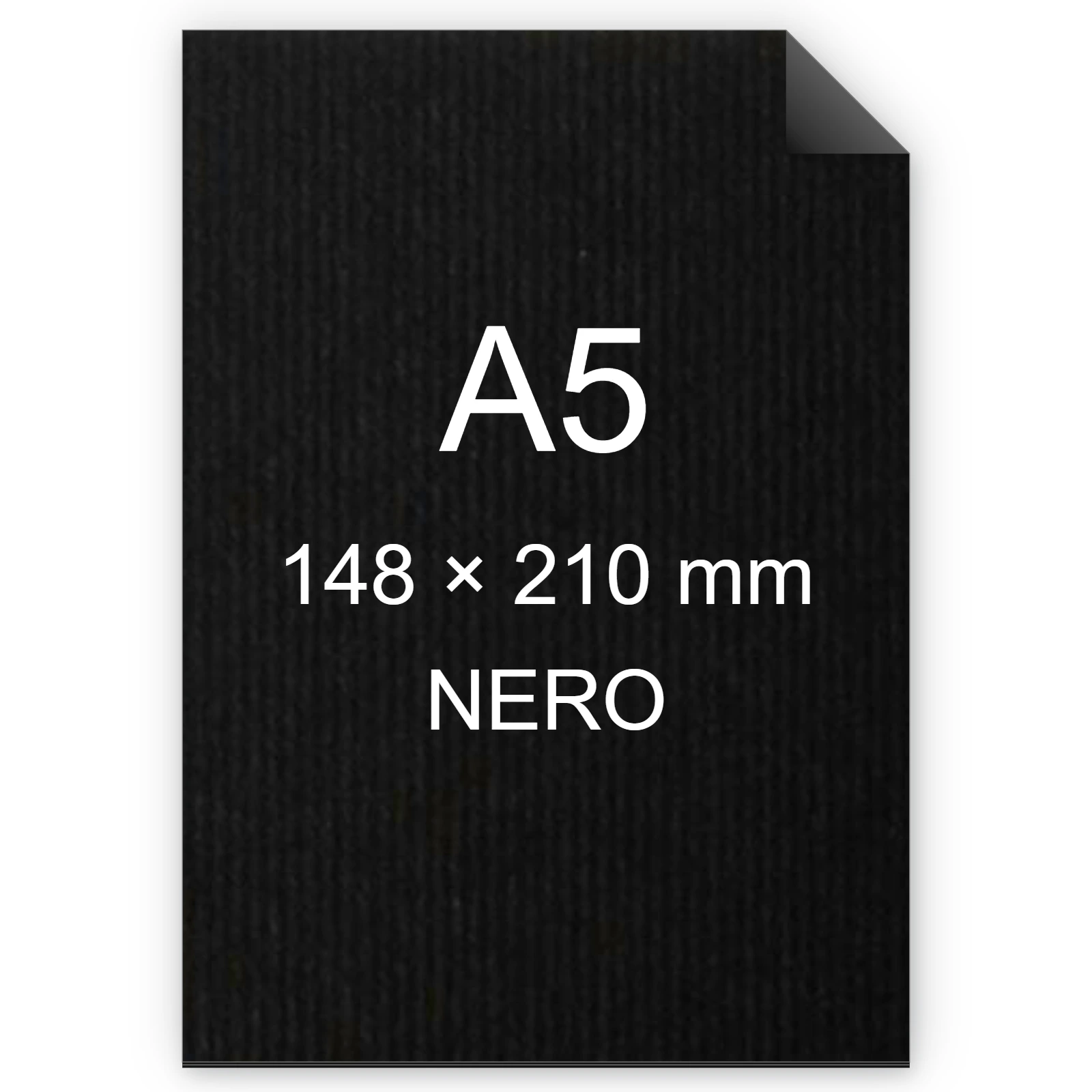 Cartoncino Favini, Twill, 240 g/m², A5, NERO bra696a5