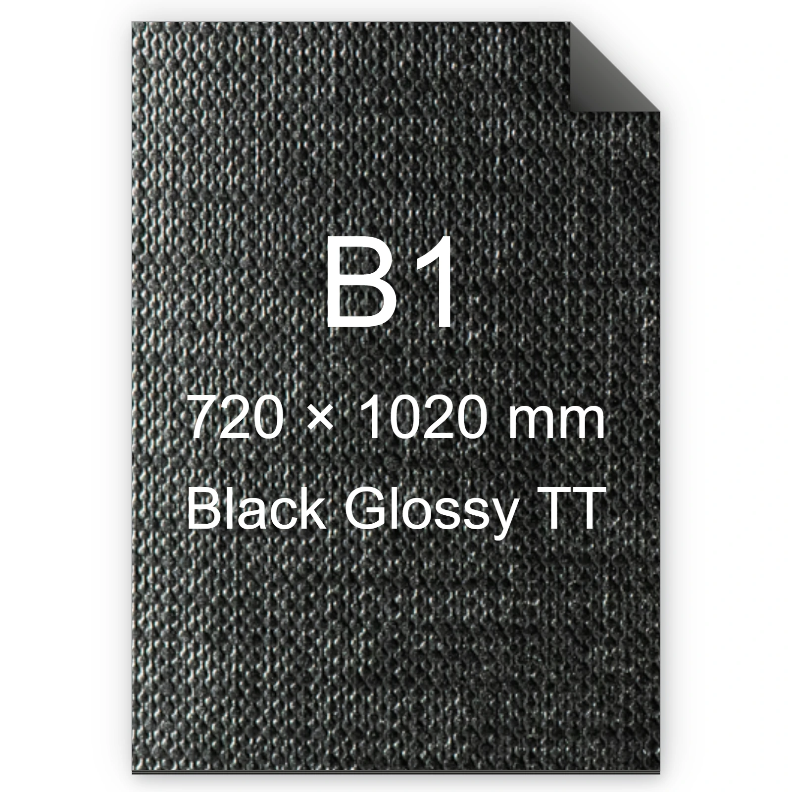 Cartoncino Favini, Classy Covers, 125 g/m², B1, BLACK GLOSSY TT bra6638b1
