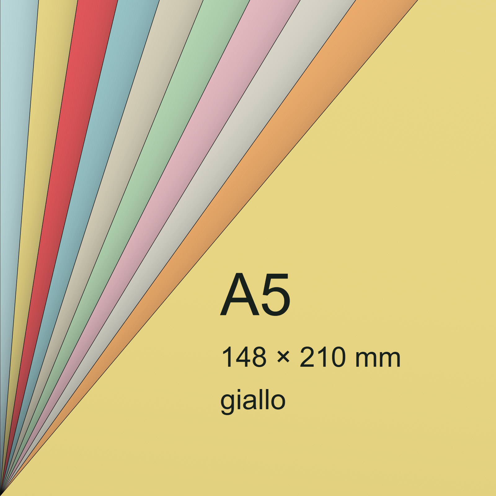 Cartoncino ManilaFormosa GIALLO, a5, 140gr BRA528a5 - immagine aggiuntiva
