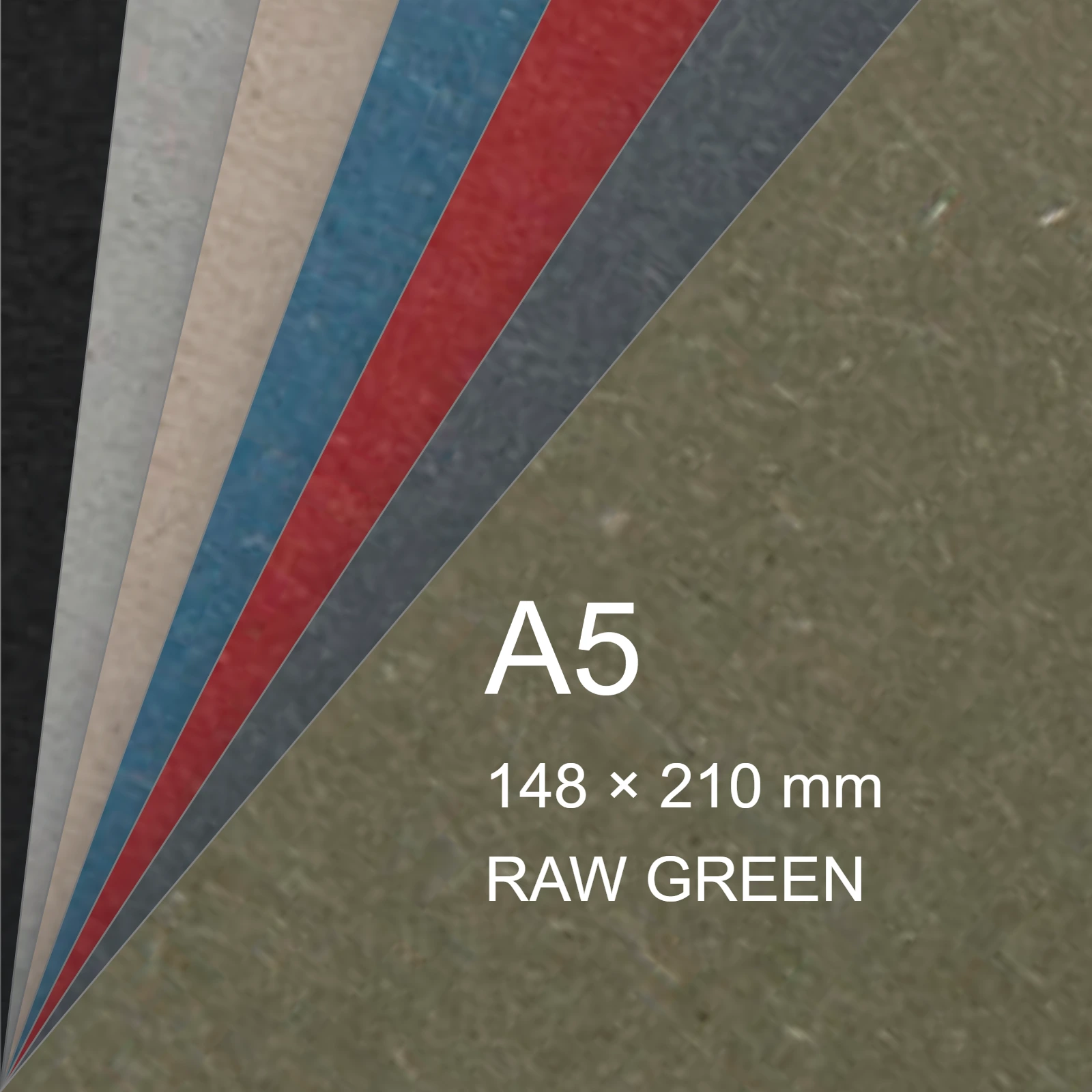Cartoncino Favini, Shiro Echo Raw, 350 g/m², A5, RAW GREEN bra6665a5 - immagine aggiuntiva