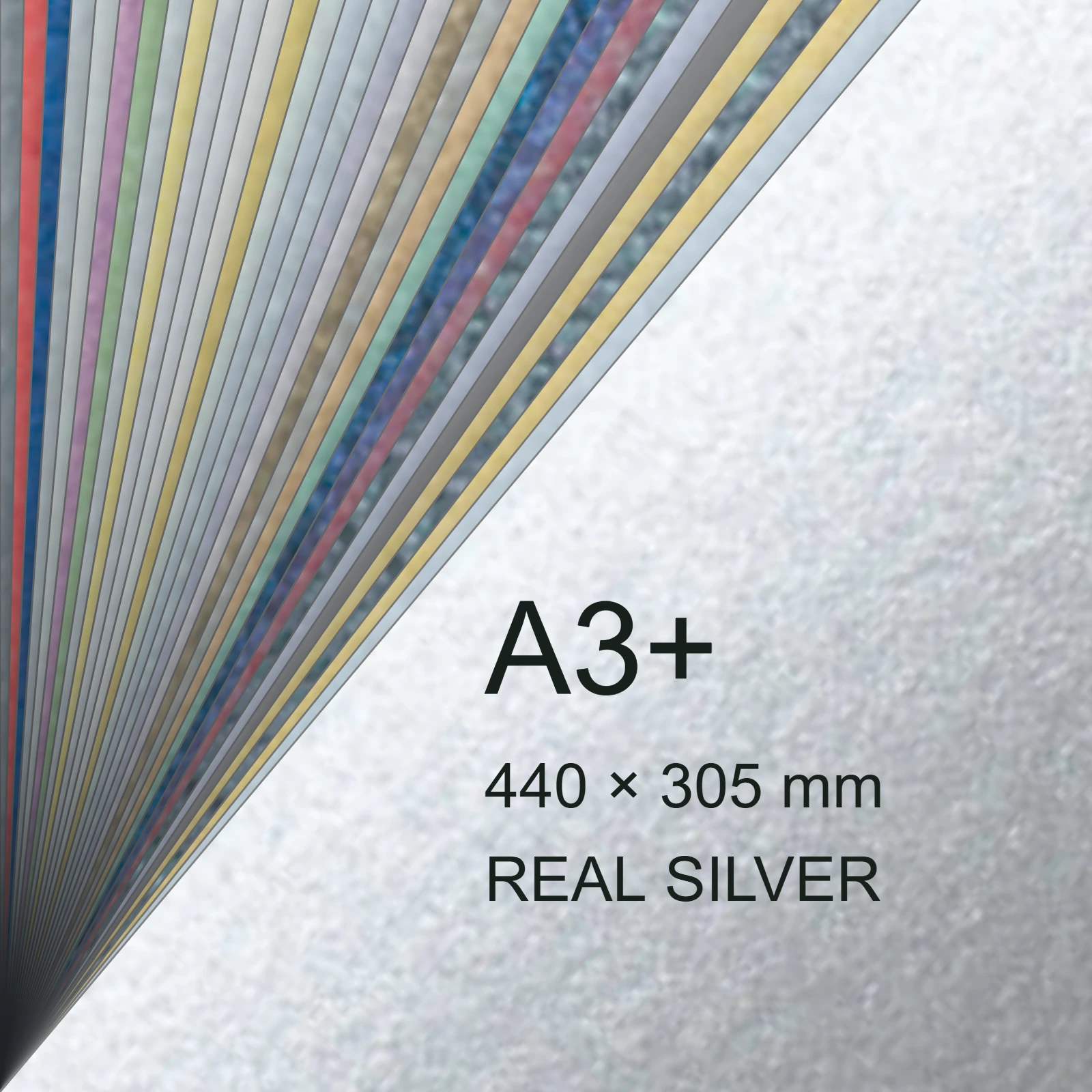 Cartoncino Favini, Majestic Luxus, 290 g/m², A3+, REAL SILVER bra606a3+ - immagine aggiuntiva