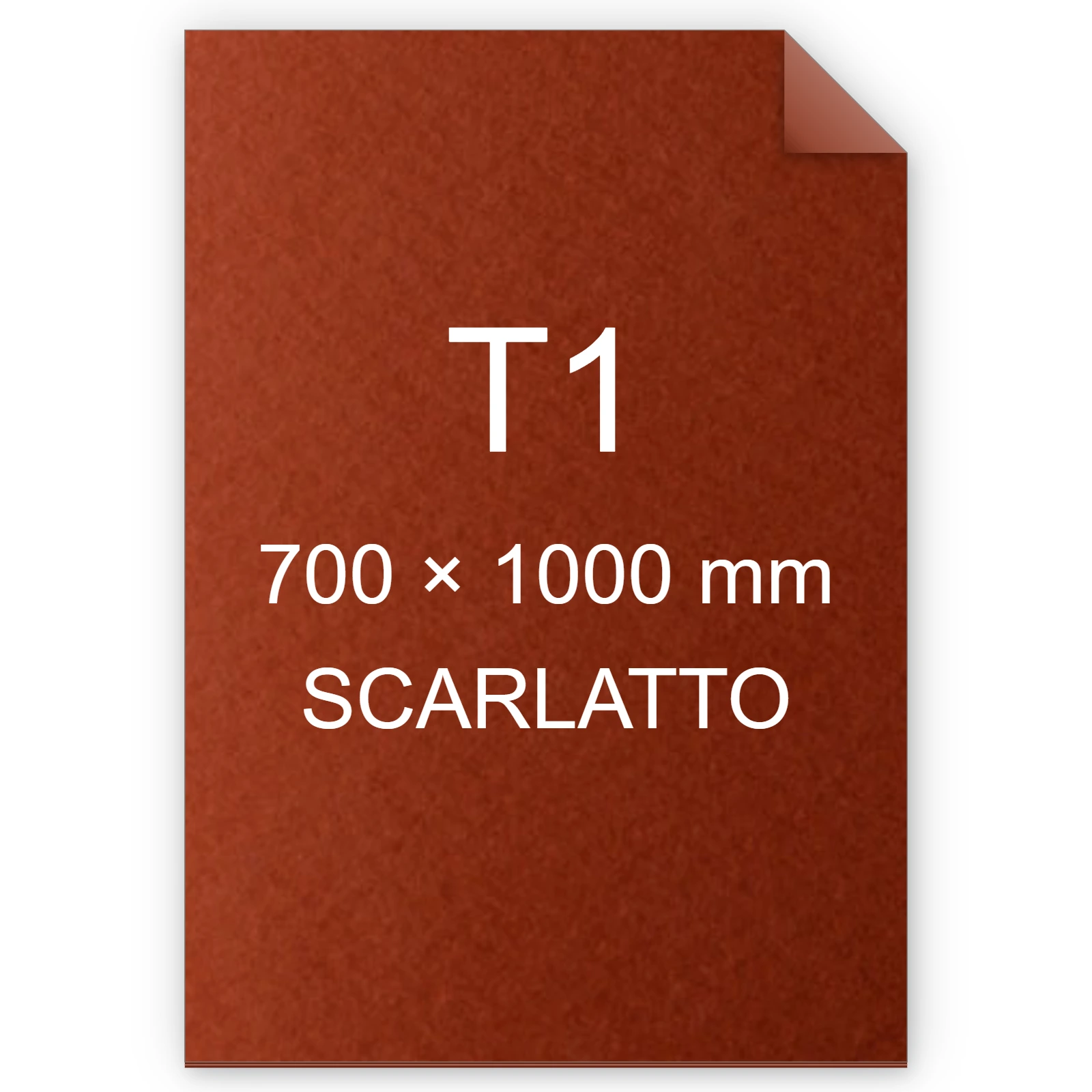 Cartoncino Favini, Prisma Color Monoruvido, 220 g/m², T1, SCARLATTO 04 FAVA33C201