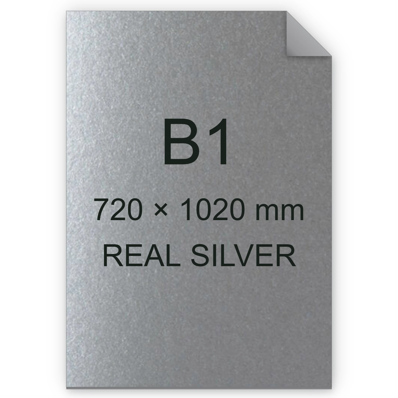 Cartoncino Favini, Majestic Luxus, 290 g/m², B1, REAL SILVER bra606b1
