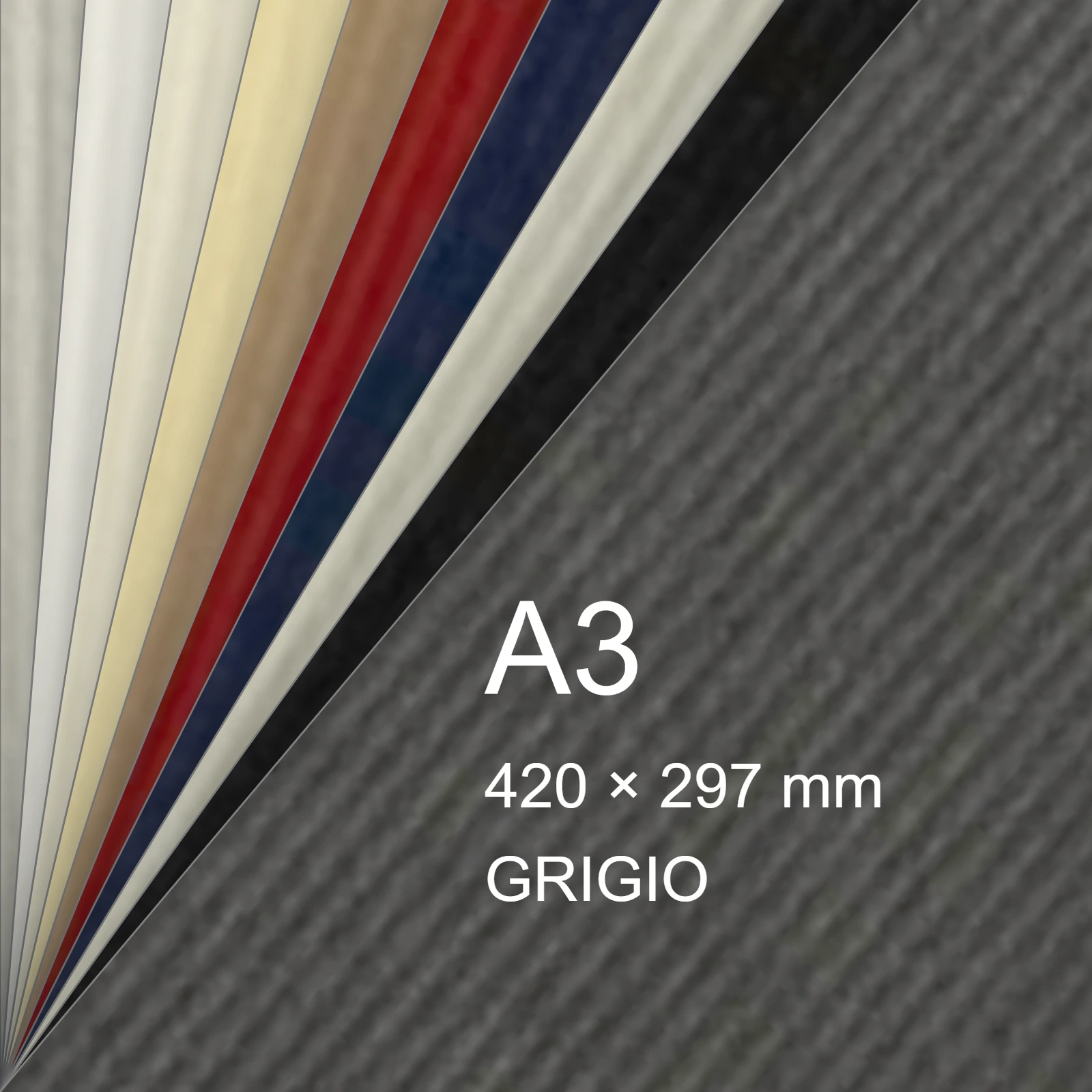 Cartoncino Favini, Twill, 240 g/m², A3, GRIGIO bra6679a3 - immagine aggiuntiva