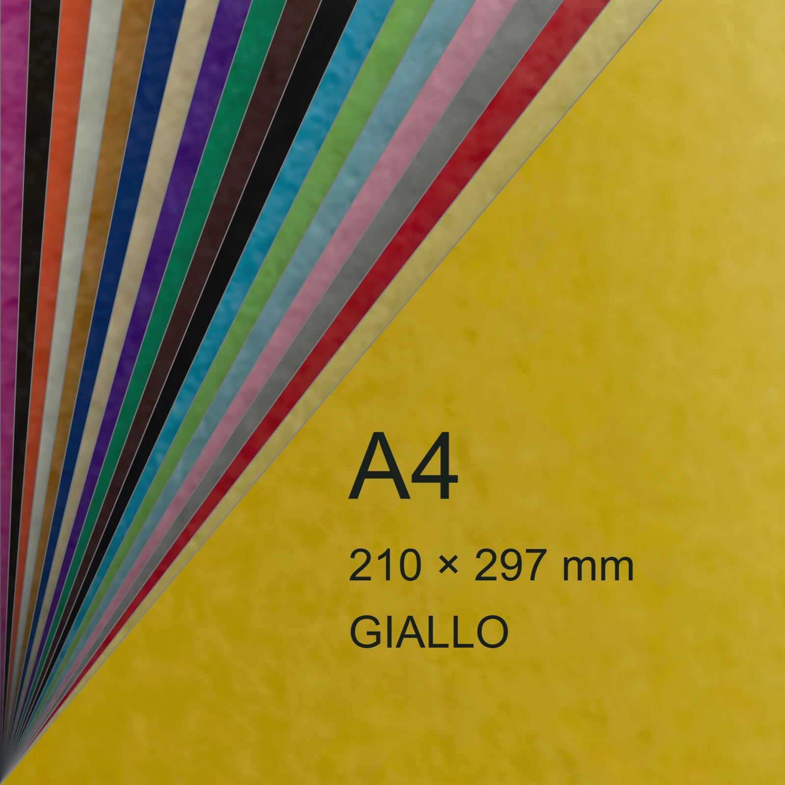 Cartoncino Favini, Prisma Plastificato, 250 g/m², A4, GIALLO bra1329 - immagine aggiuntiva