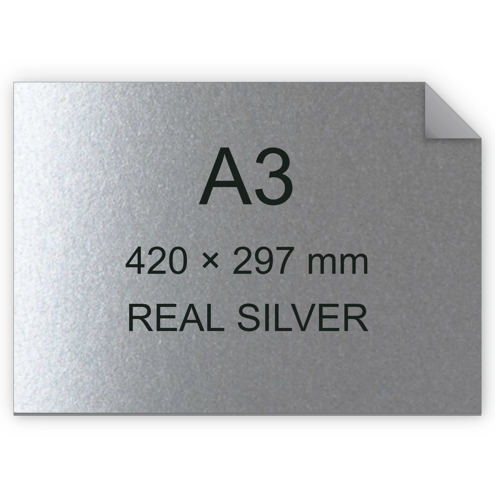 Cartoncino Favini, Majestic Luxus, 290 g/m², A3, REAL SILVER bra606a3