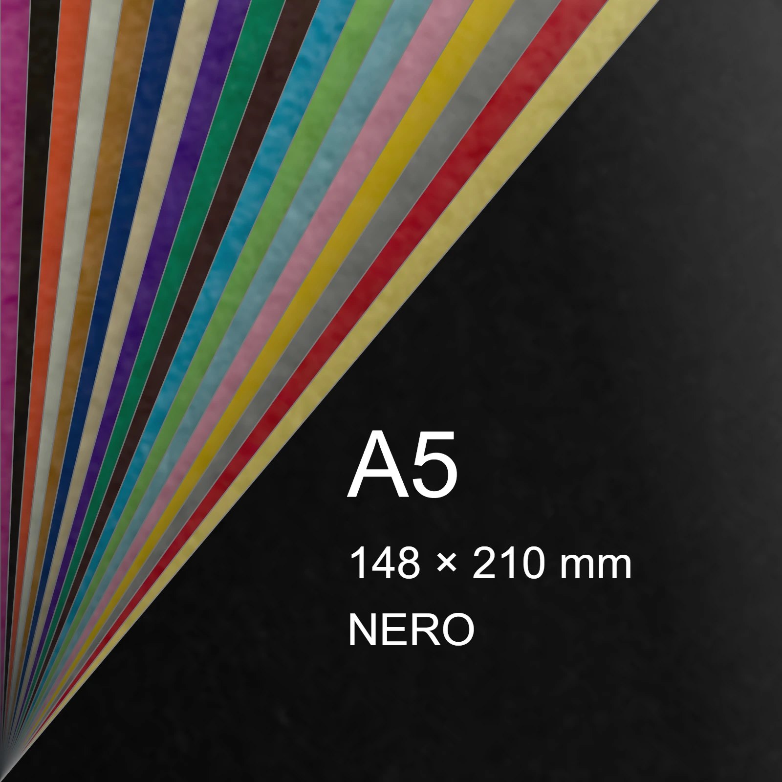 Cartoncino Favini, Prisma Plastificato, 250 g/m², A5, NERO bra1324A5 - immagine aggiuntiva