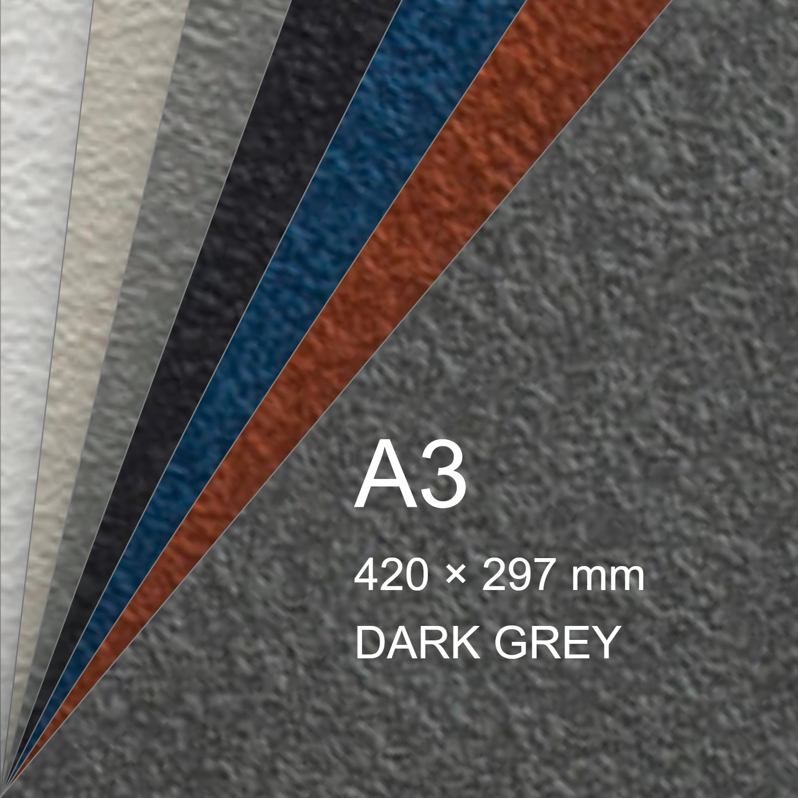 Cartoncino Favini, Tokyo, 120 g/m², A3, DARK GREY bra6607a3 - immagine aggiuntiva