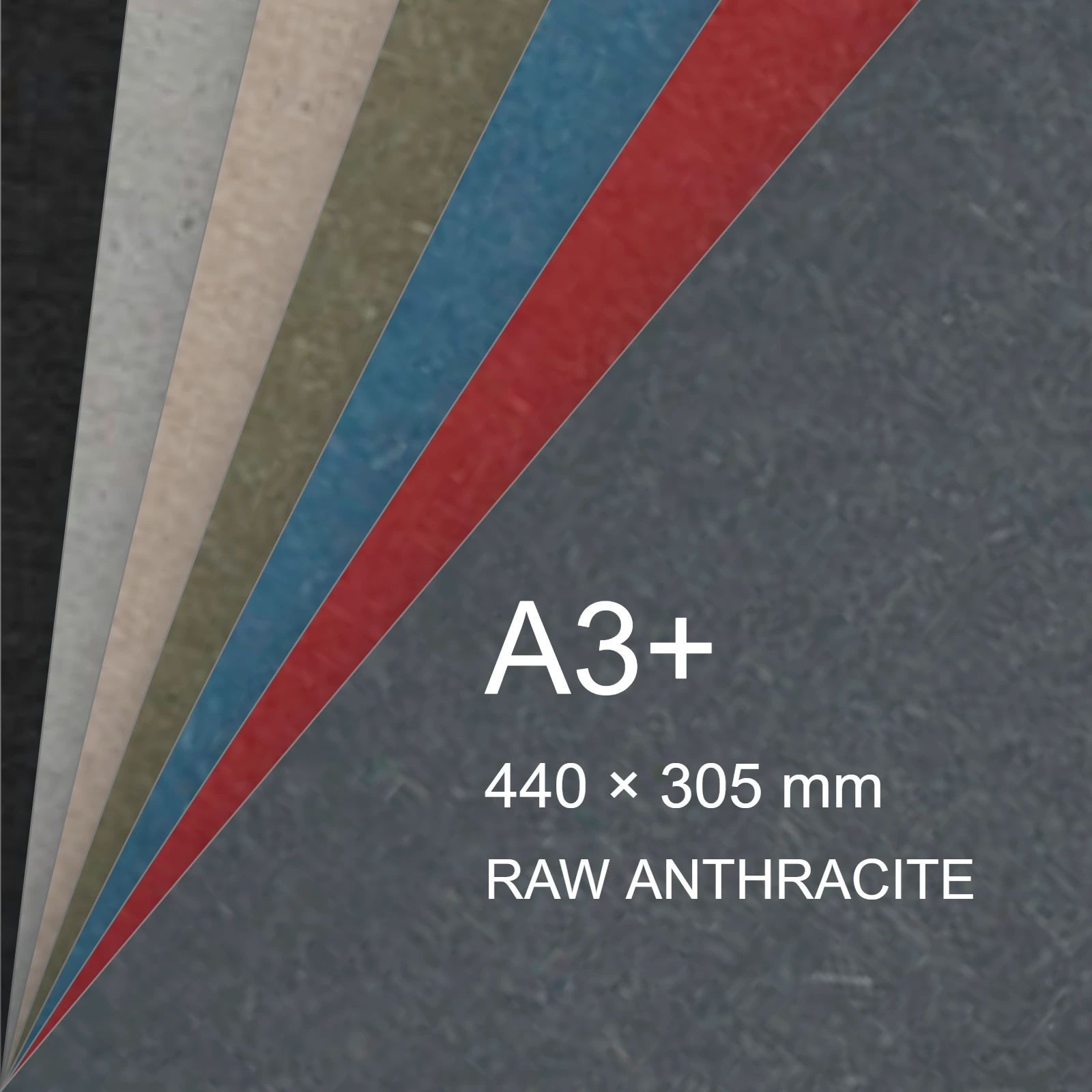 Cartoncino Favini, Shiro Echo Raw, 250 g/m², A3+, RAW ANTHRACITE bra6673a3+ - immagine aggiuntiva