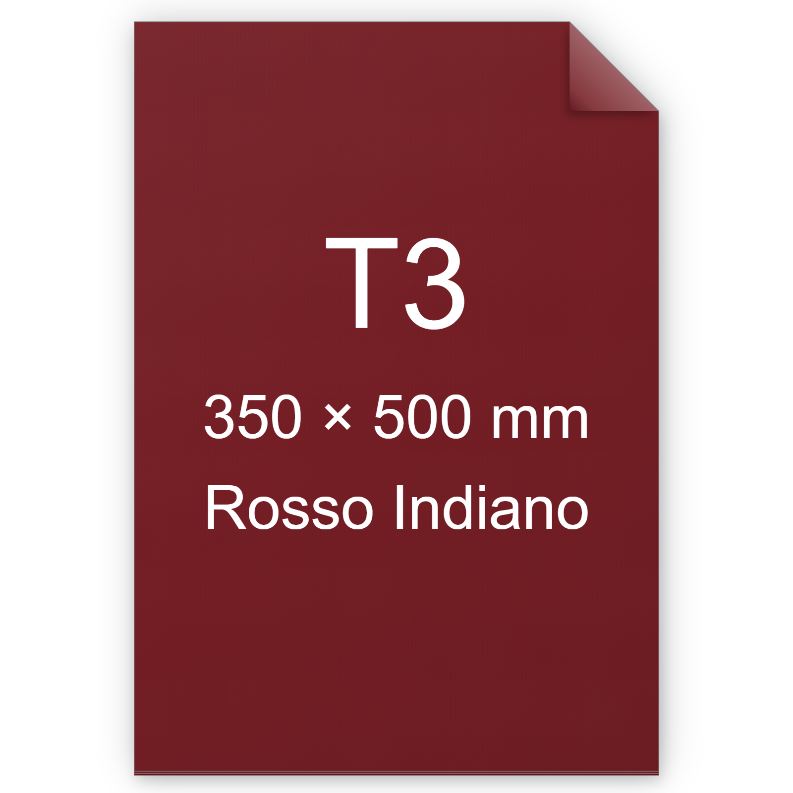 Carta Favini, Burano, 90 g/m², T3, ROSSO INDIANO 69 BRA852t3