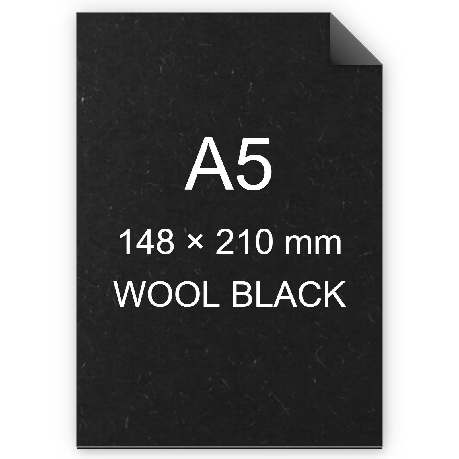 Cartoncino Favini, Refit, 360 g/m², A5, WOOL BLACK bra6745a5
