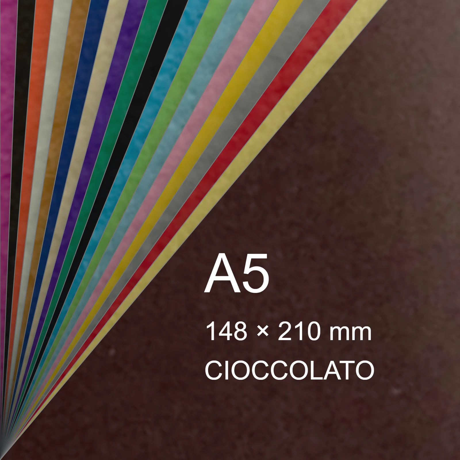 Cartoncino Favini, Prisma Plastificato, 250 g/m², A5, CIOCCOLATO bra1323A5 - immagine aggiuntiva