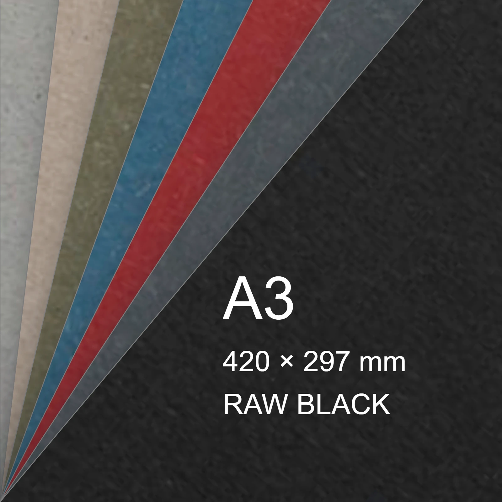 Cartoncino Favini, Shiro Echo Raw, 200 g/m², A3, RAW BLACK bra6652a3 - immagine aggiuntiva
