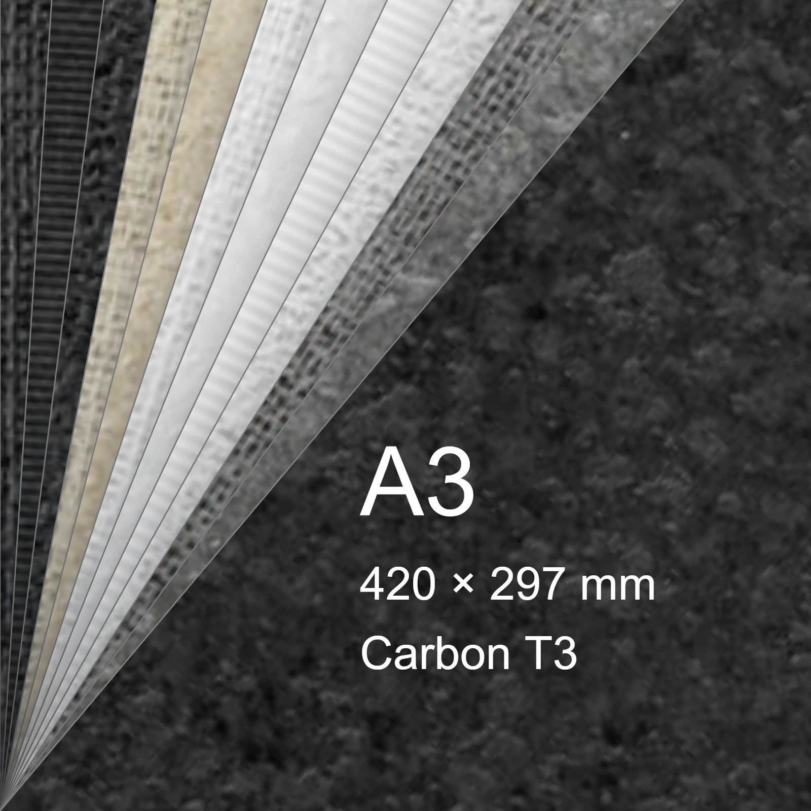 Carta Favini, Classy Covers, 115 g/m², A3, CARBON T3 bra6648a3 - immagine aggiuntiva