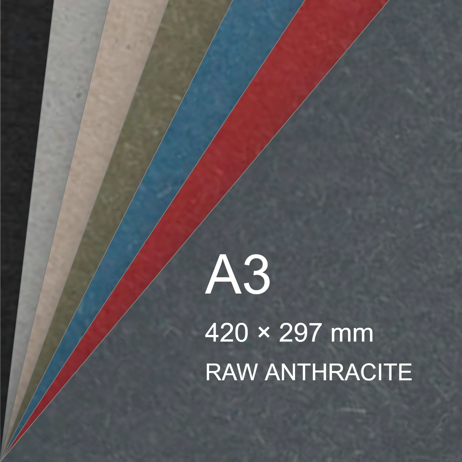 Cartoncino Favini, Shiro Echo Raw, 250 g/m², A3, RAW ANTHRACITE bra6673a3 - immagine aggiuntiva