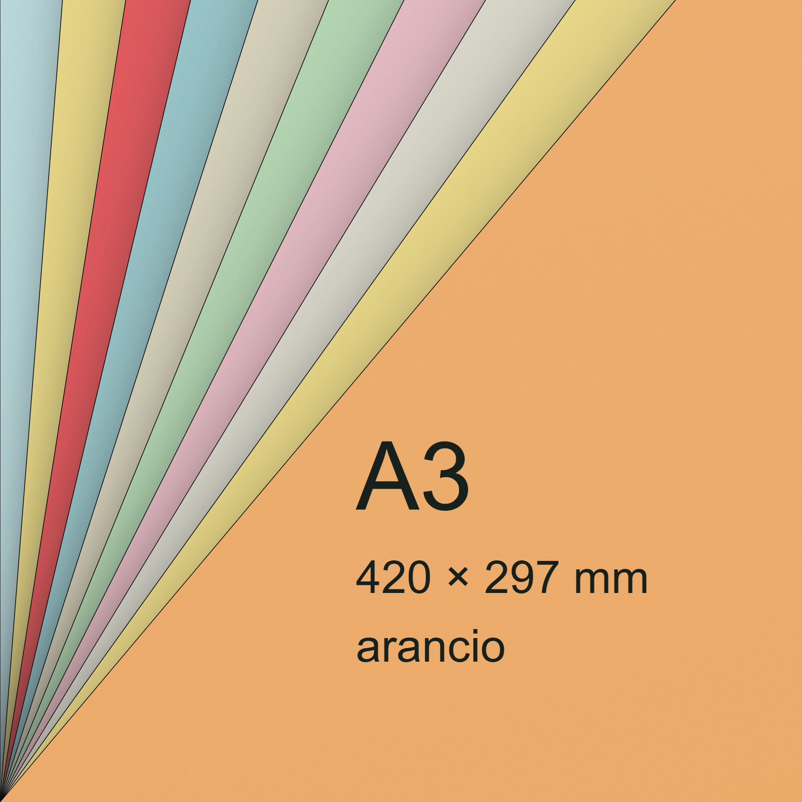 Cartoncino ManilaFormosa ARANCIO, a3, 140gr bra524a3 - immagine aggiuntiva