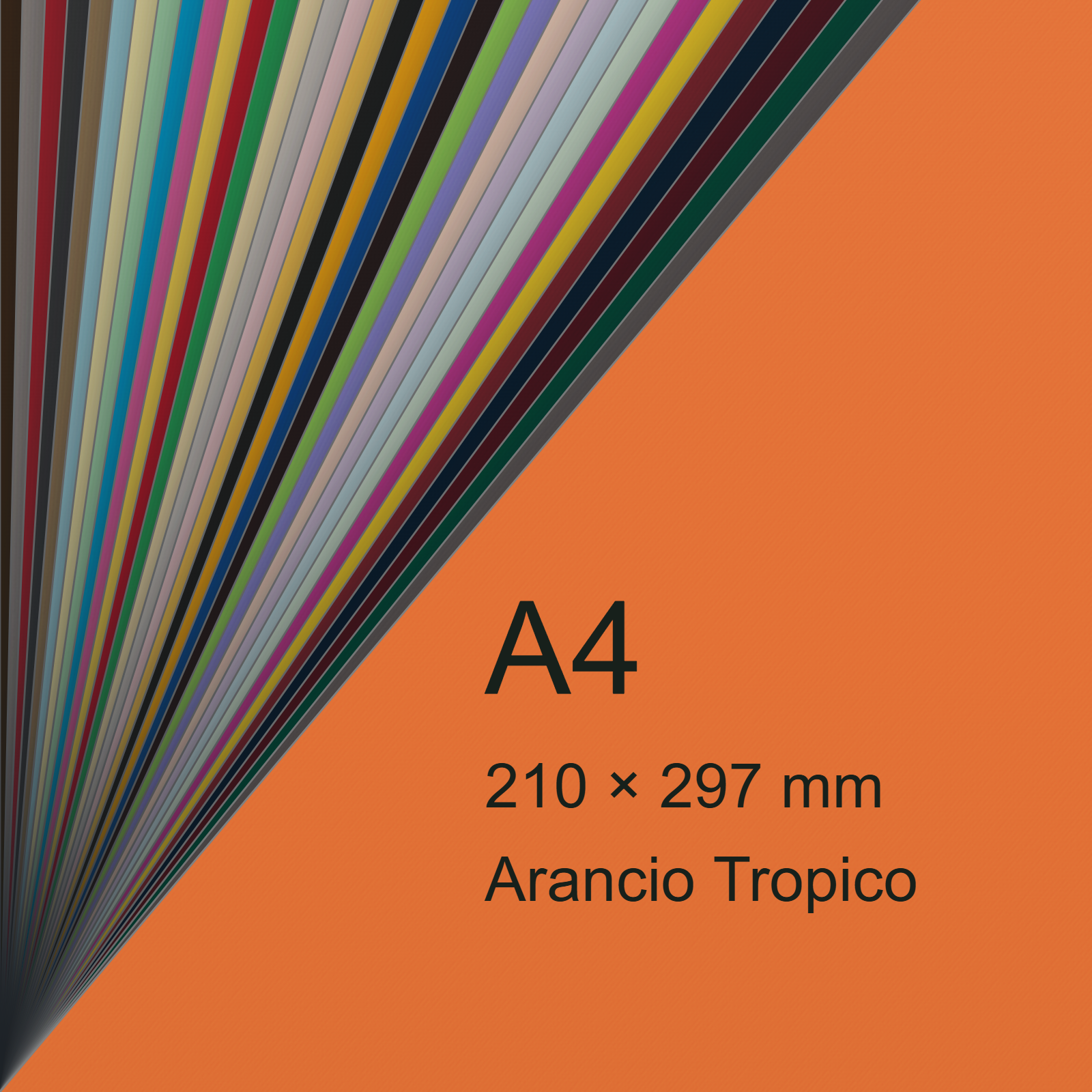 Cartoncino Favini, Burano, 200 g/m², A4, ARANCIO TROPICO 56 bra576 - immagine aggiuntiva