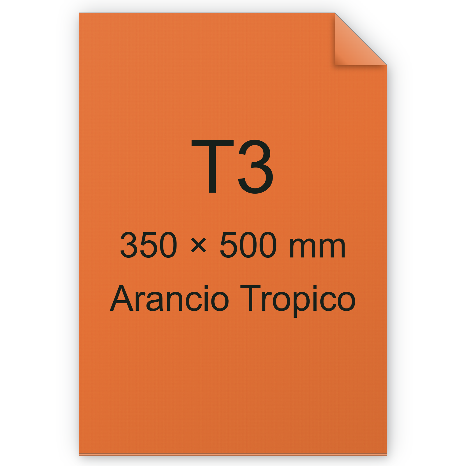 Carta Favini, Burano, 90 g/m², T3, ARANCIO TROPICO 56 BRA574t3