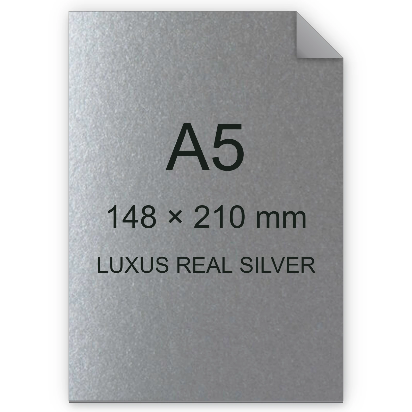 Cartoncino Favini, Majestic Digital HP Indigo, 250 g/m², A5, LUXUS REAL SILVER bra6549a5