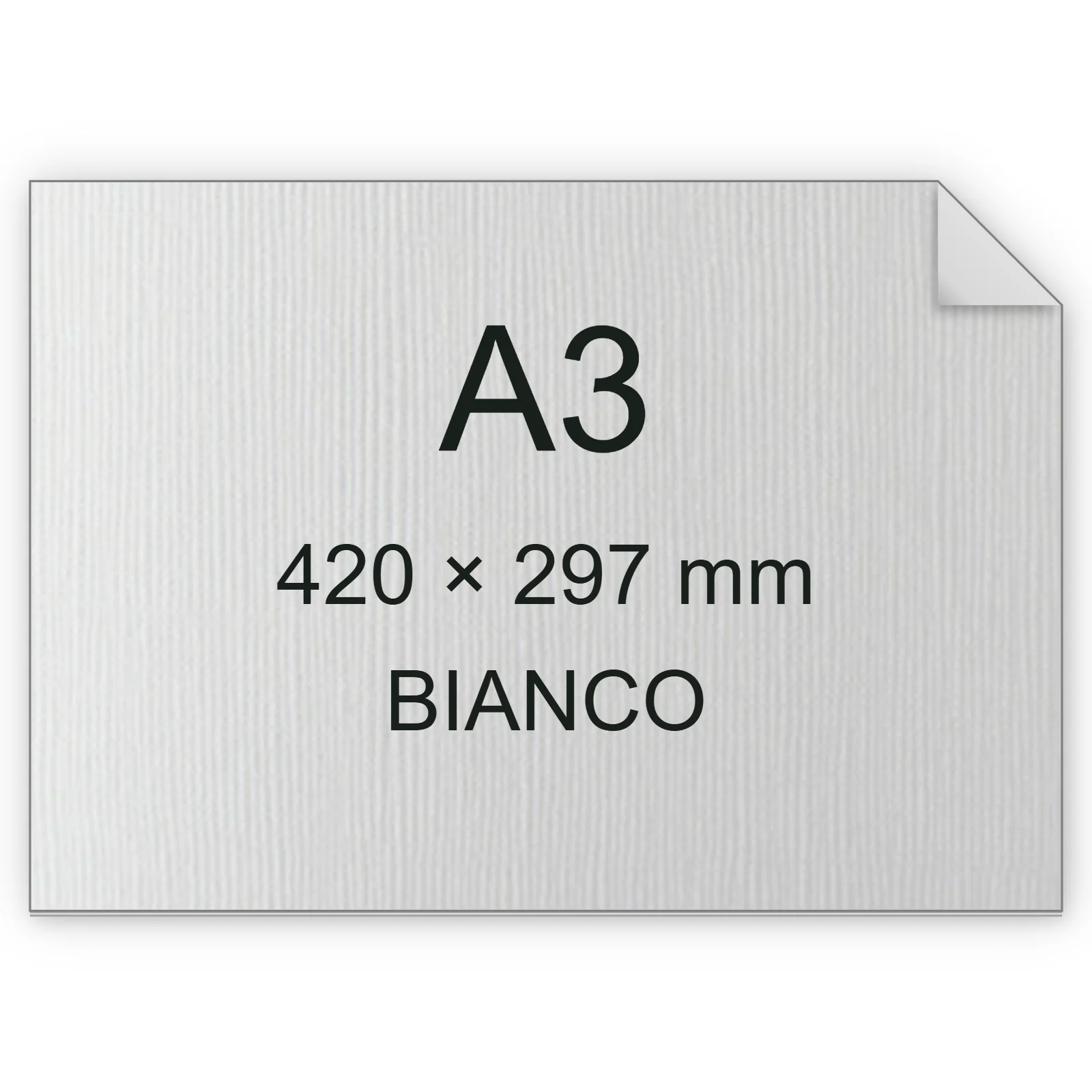 Cartoncino Favini, Bianco Flash Premium trama tela, 120 g/m², A3, BIANCO bra6801a3