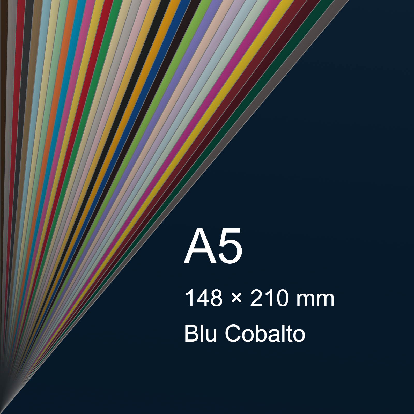 Cartoncino Favini, Burano, 200 g/m², A5, BLU COBALTO 66 BRA3342a5 - immagine aggiuntiva