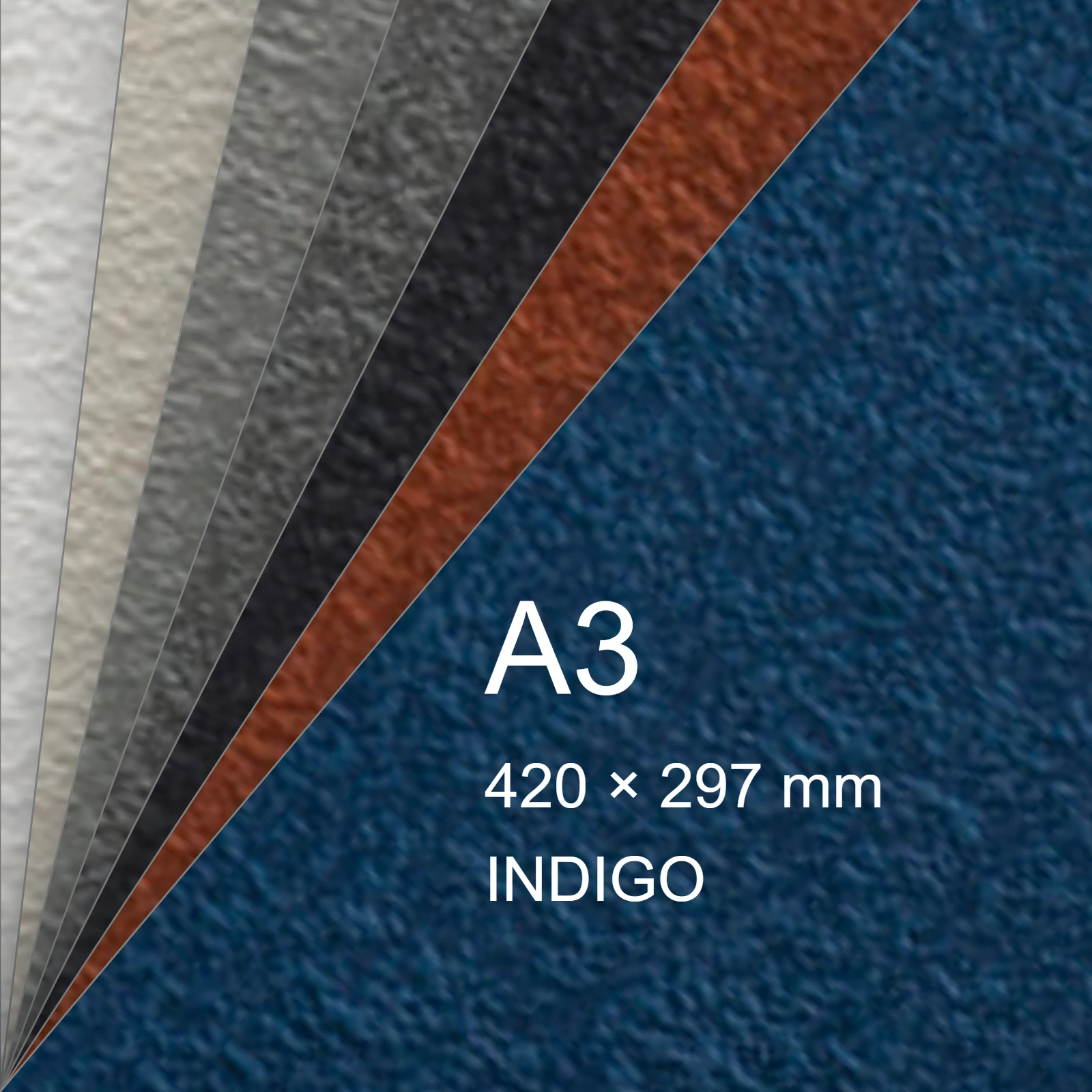 Cartoncino Favini, Tokyo, 120 g/m², A3, INDIGO bra6611a3 - immagine aggiuntiva