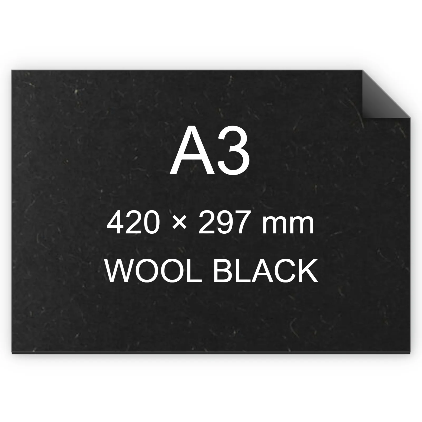 Cartoncino Favini, Refit, 250 g/m², A3, WOOL BLACK bra6744a3