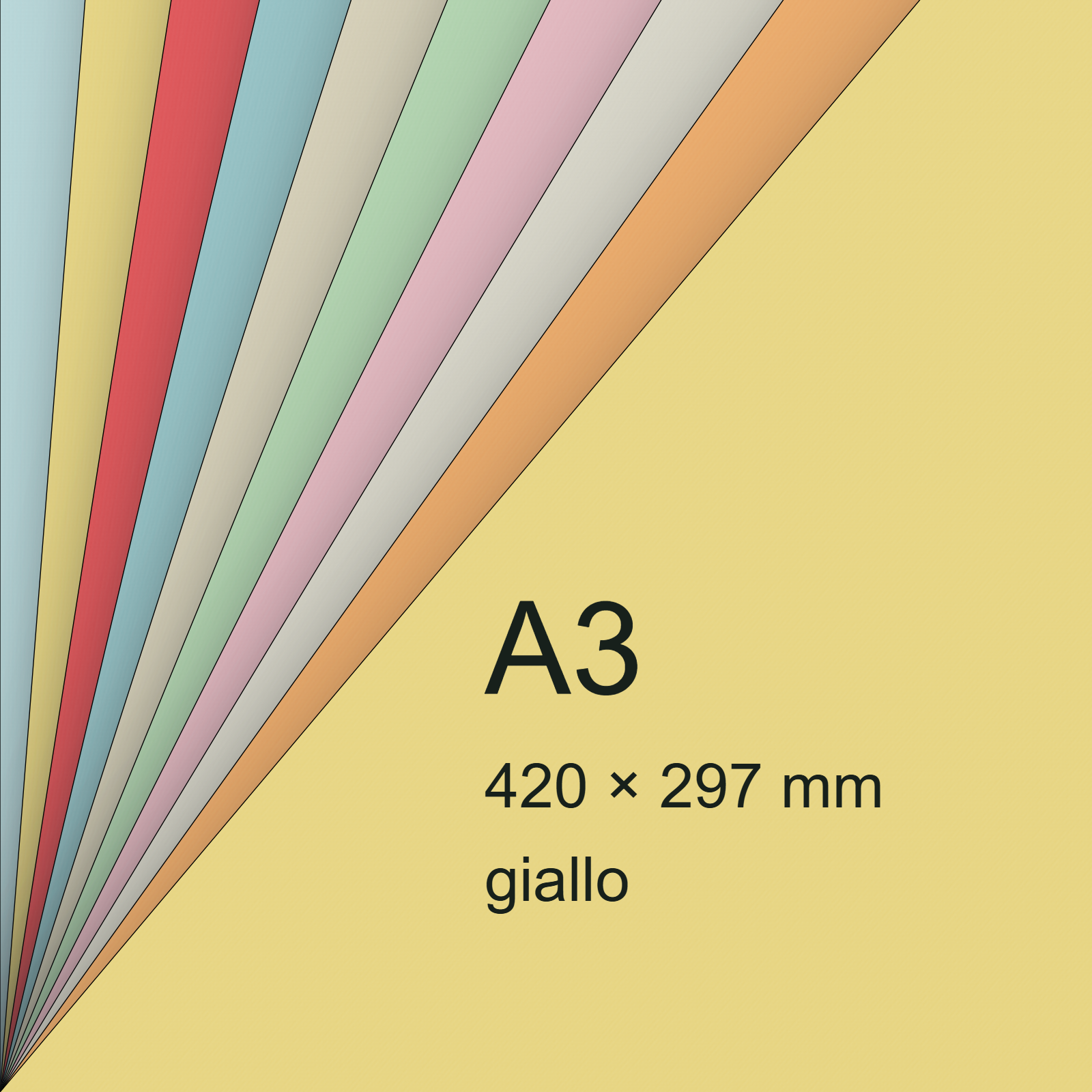 Cartoncino ManilaFormosa GIALLO, a3, 140gr BRA528a3 - immagine aggiuntiva