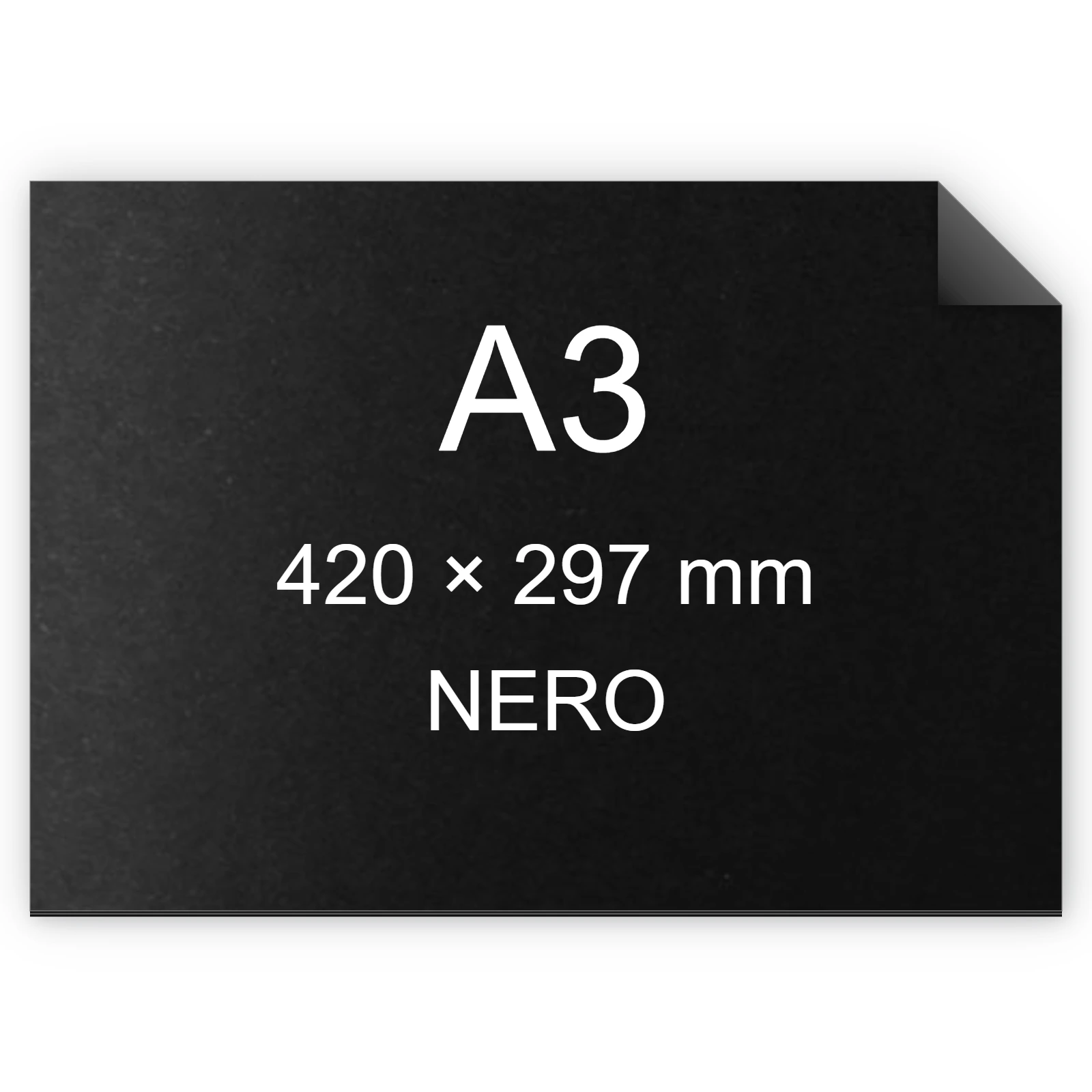 Carta Favini, RismaLuce, 90 g/m², A3, NERO 63 FAVA66A313