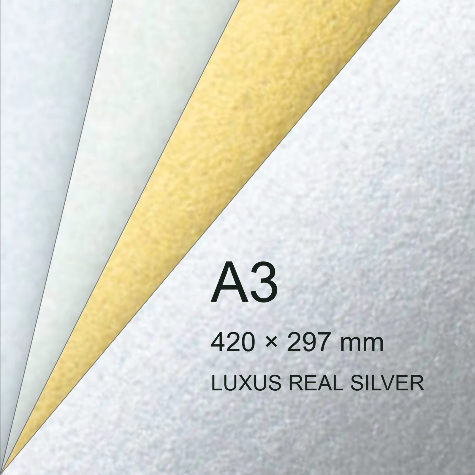 Cartoncino Favini, Majestic Digital HP Indigo, 250 g/m², A3, LUXUS REAL SILVER bra6549a3 - immagine aggiuntiva