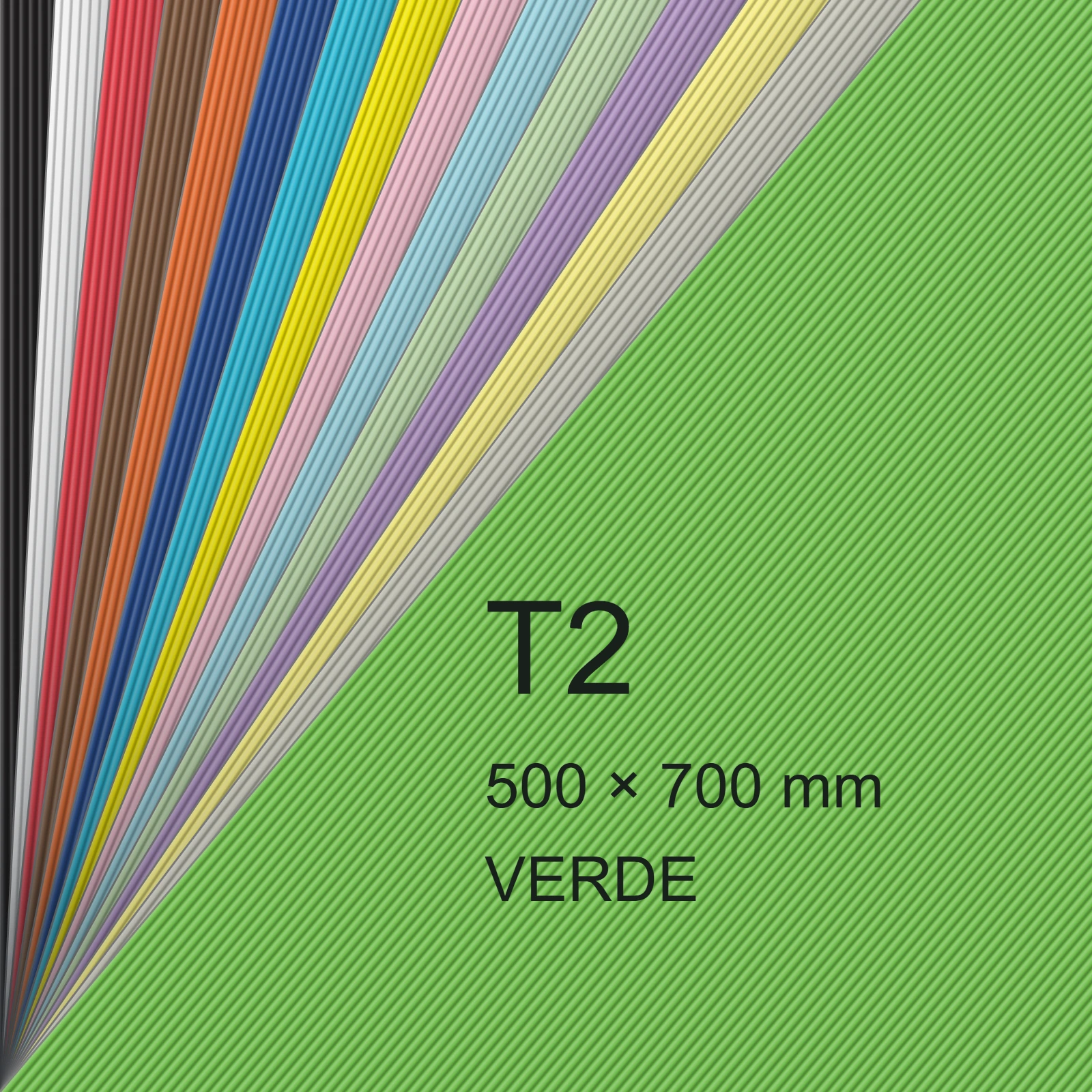Cartoncino Favini, Sigillo Ondulato, 275 g/m², T2, VERDE FAVA35D041 - immagine aggiuntiva