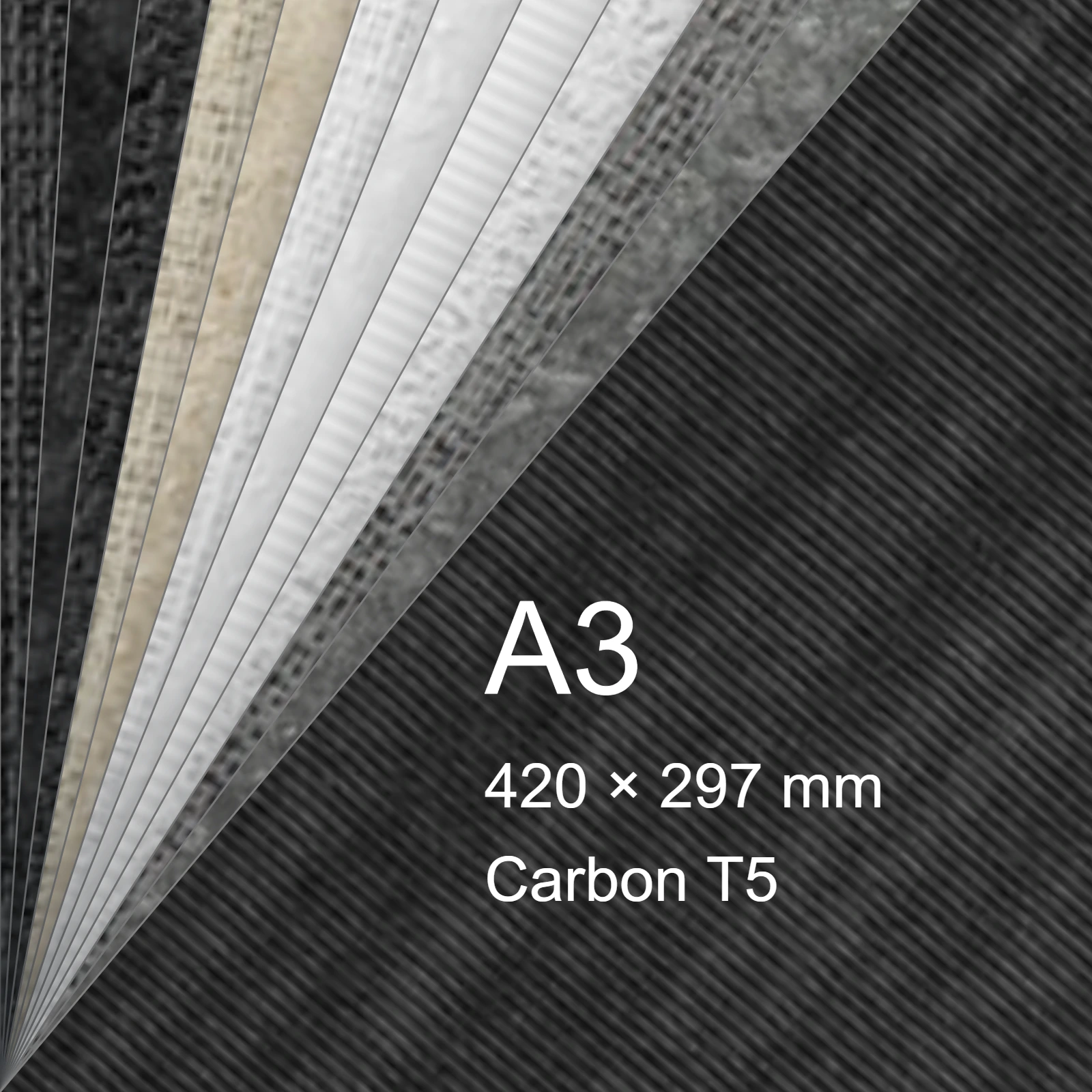 Carta Favini, Classy Covers, 115 g/m², A3, CARBON T5 bra6649a3 - immagine aggiuntiva