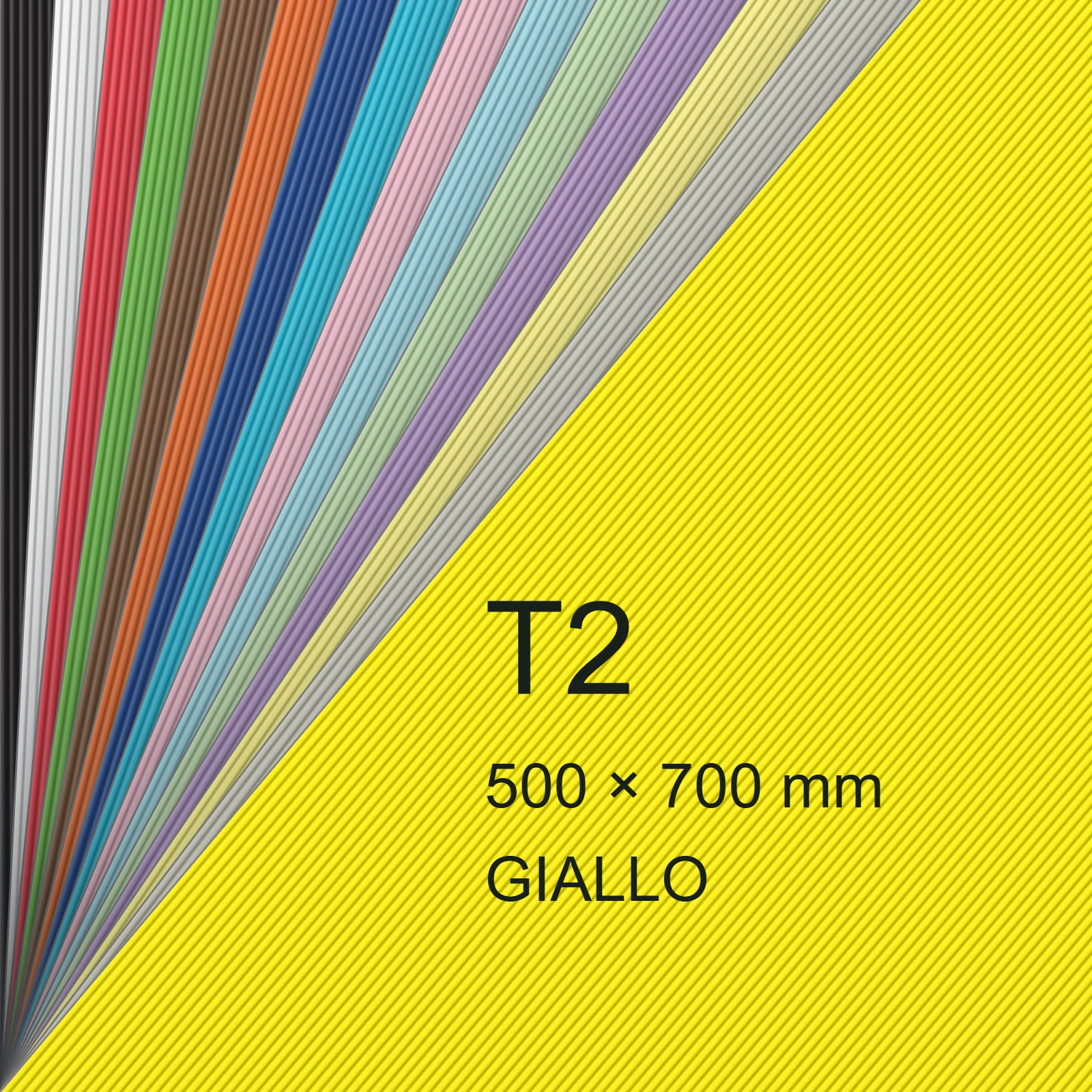 Cartoncino Favini, Sigillo Ondulato, 275 g/m², T2, GIALLO FAVA35B041 - immagine aggiuntiva
