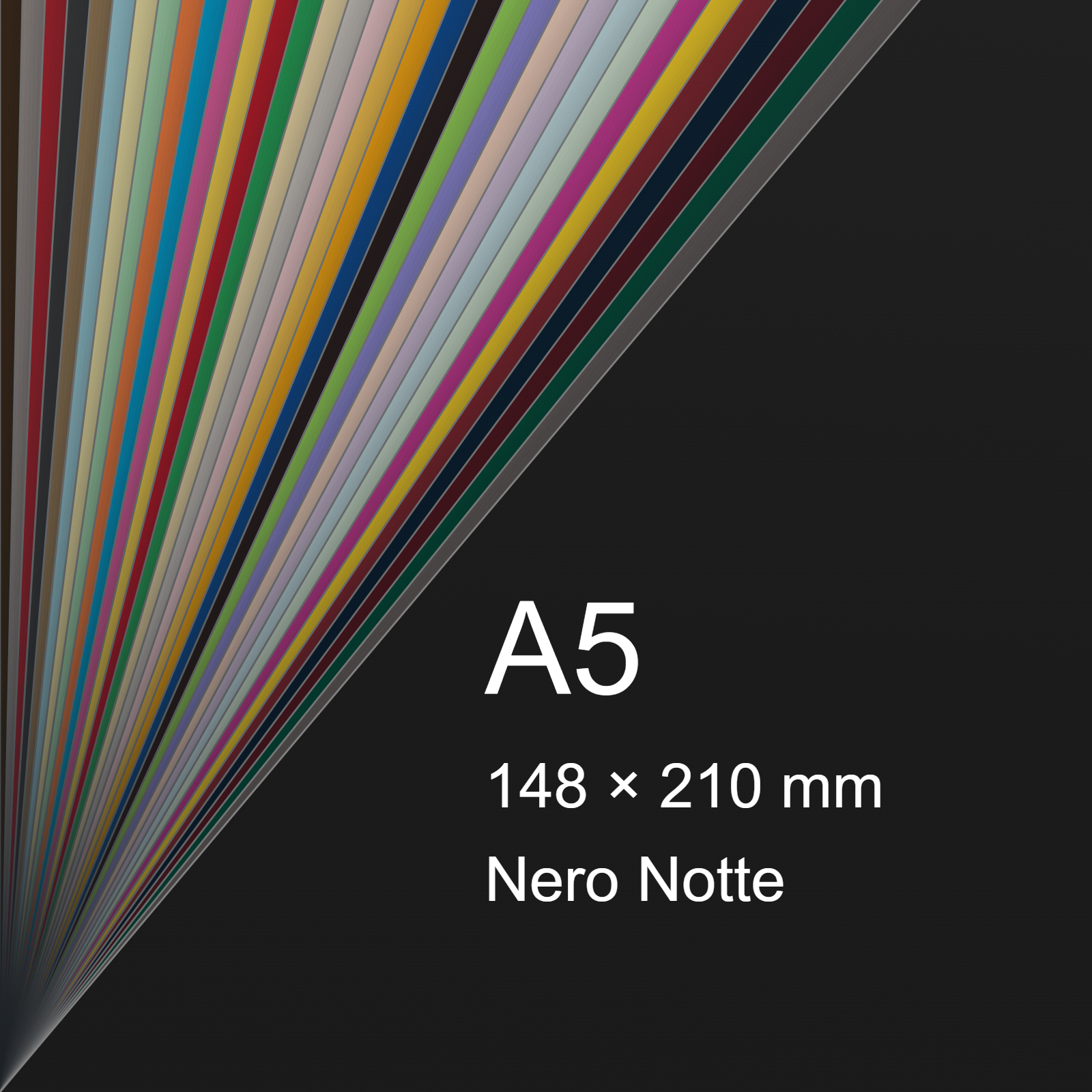 Cartoncino Favini, Burano, 400 g/m², A5, NERO NOTTE 63 bra805a5 - immagine aggiuntiva