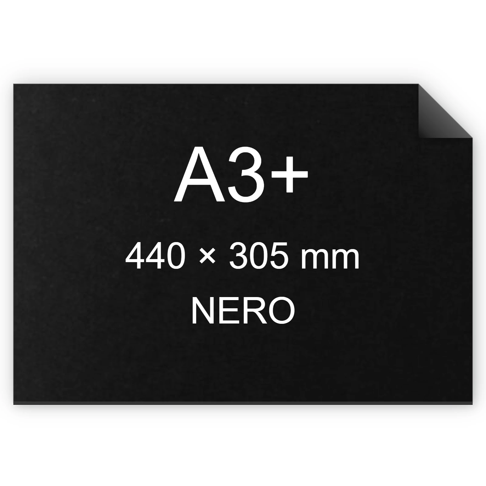 Cartoncino Favini, Sumo (2 mm), 1350 g/m², A3+, NERO BRA92A3+