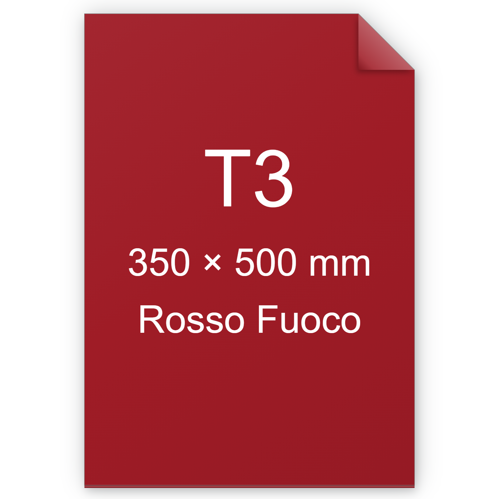 Carta Favini, Burano, 90 g/m², T3, ROSSO FUOCO 79 BRA3308t3