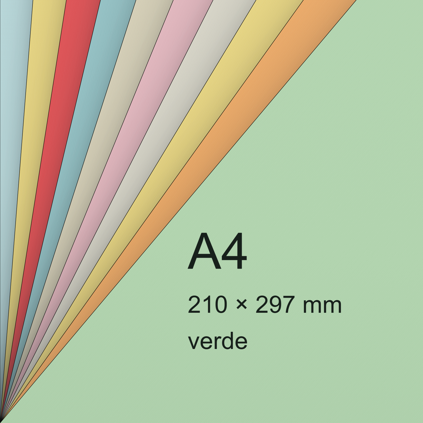 Cartoncino Cordenons Formosa myRecy FSR VERDE, A4, 140gr BRA3292 - immagine aggiuntiva