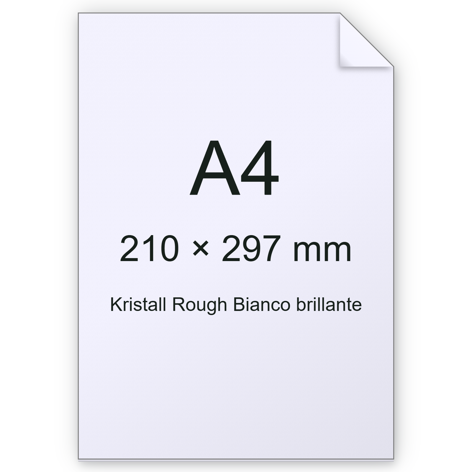 Carta Kristall Rough, Munken, BiancoBrillante, 300gr, A4 BRA2572