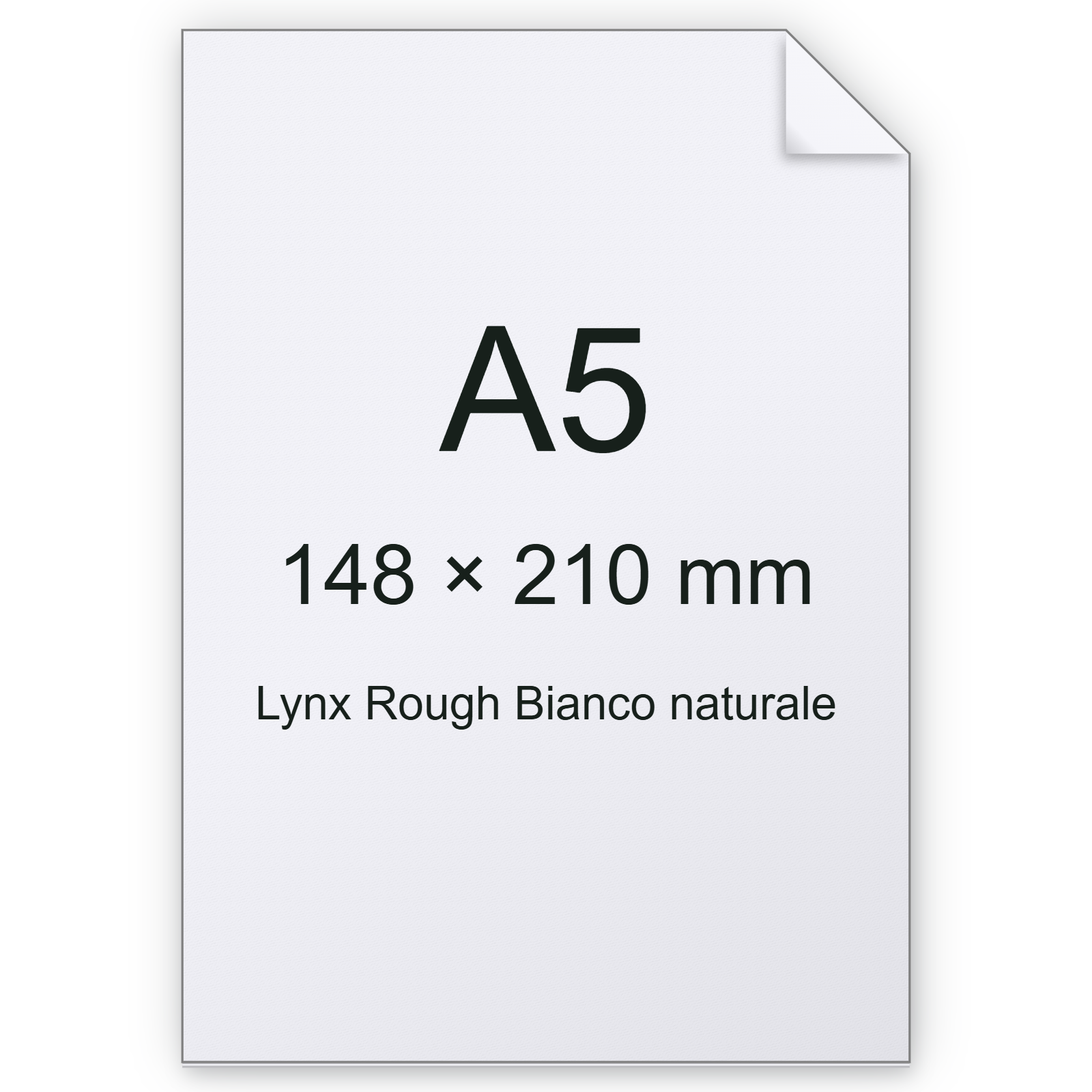 Cartoncino Lynx Rough, Munken, BiancoNATURALE, 120gr, a5 bra2578a5