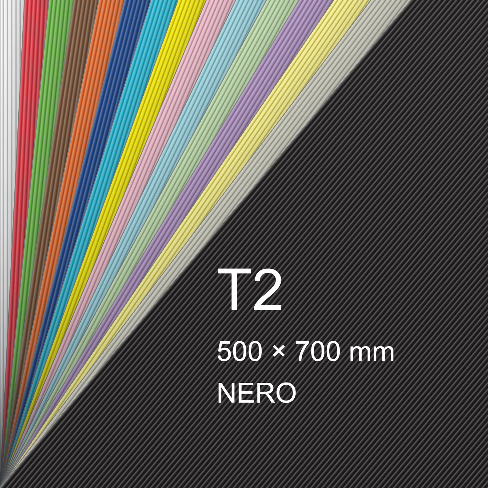 Cartoncino Favini, Sigillo Ondulato, 275 g/m², T2, NERO FAVA35A041 - immagine aggiuntiva